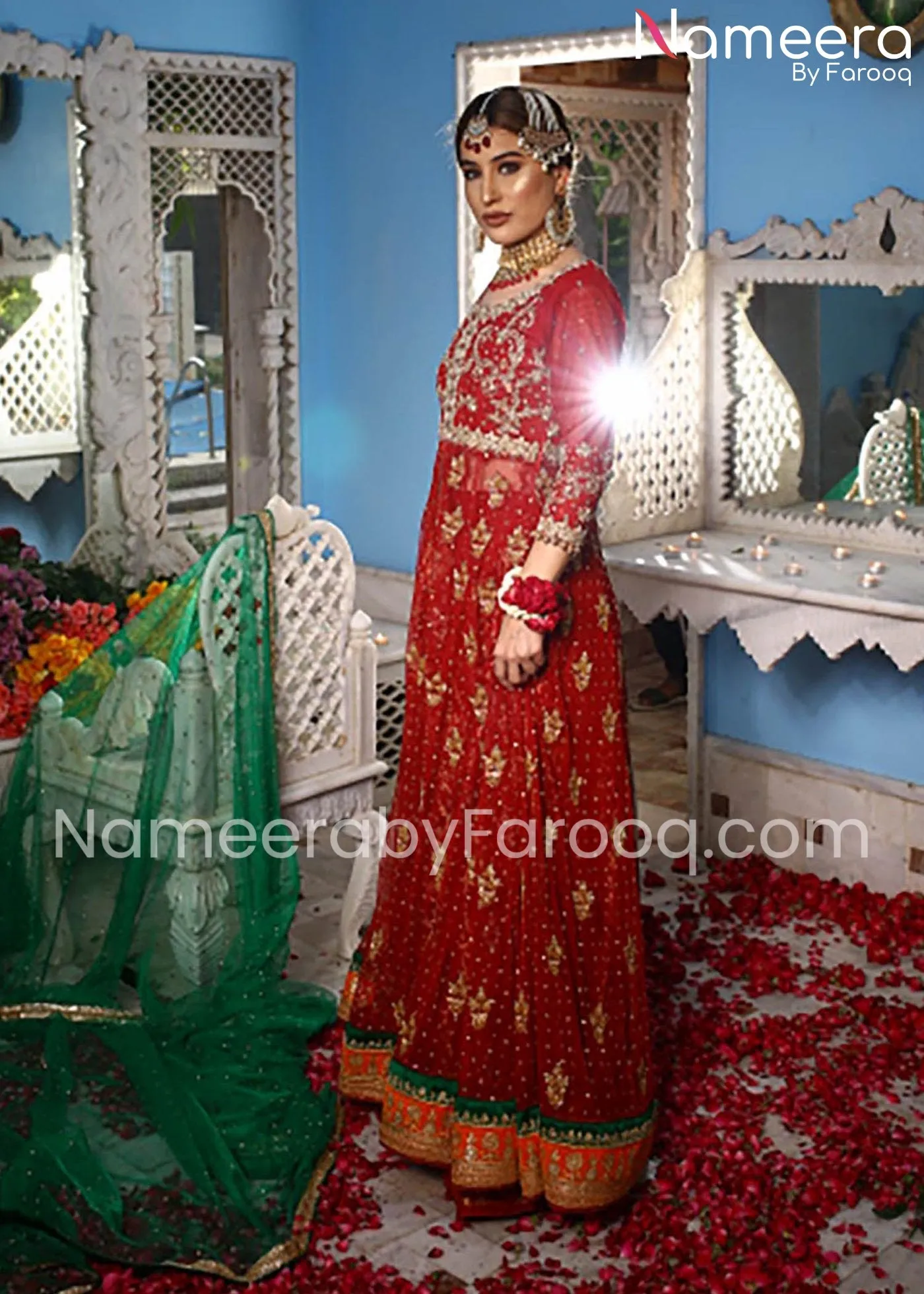 Pretty Pakistani Bridal Mehndi Dresses Online UK #BN214