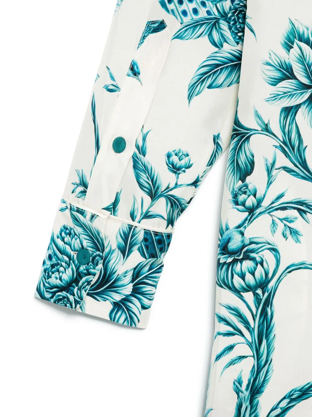 Printed silk shirt dress