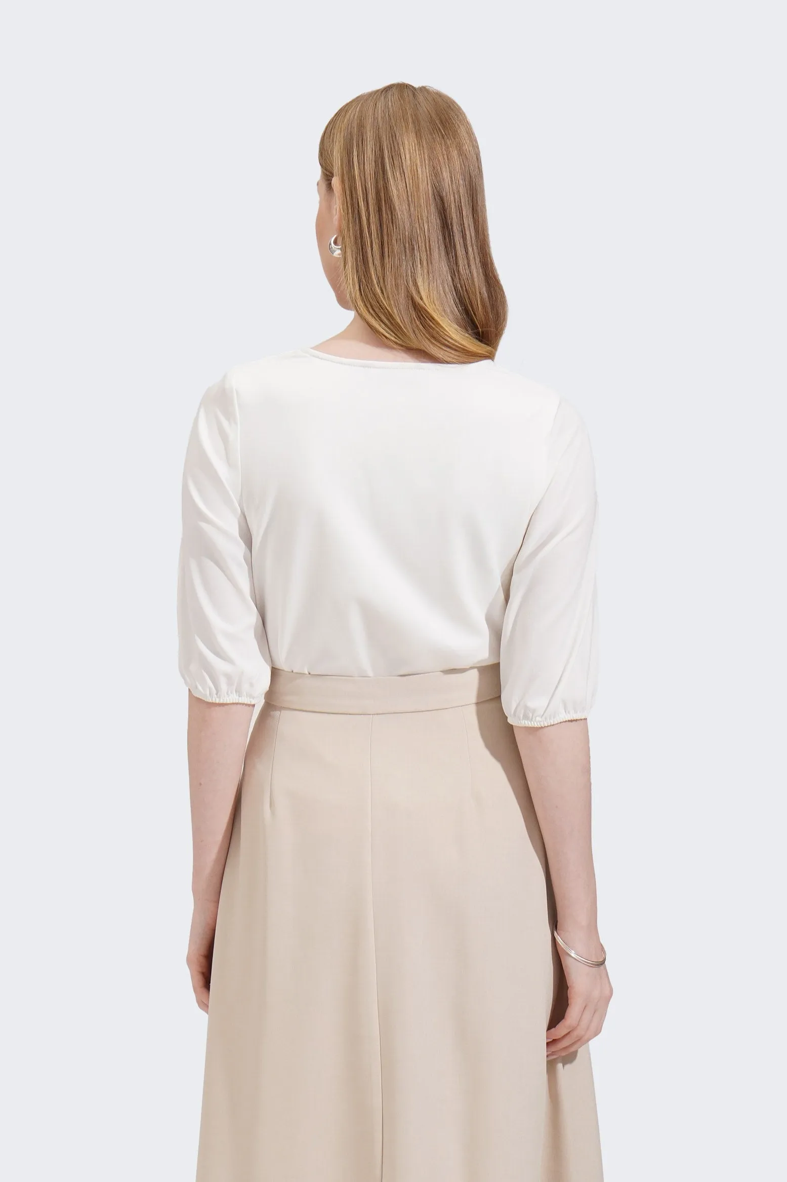 Puff Sleeves Button Down Top