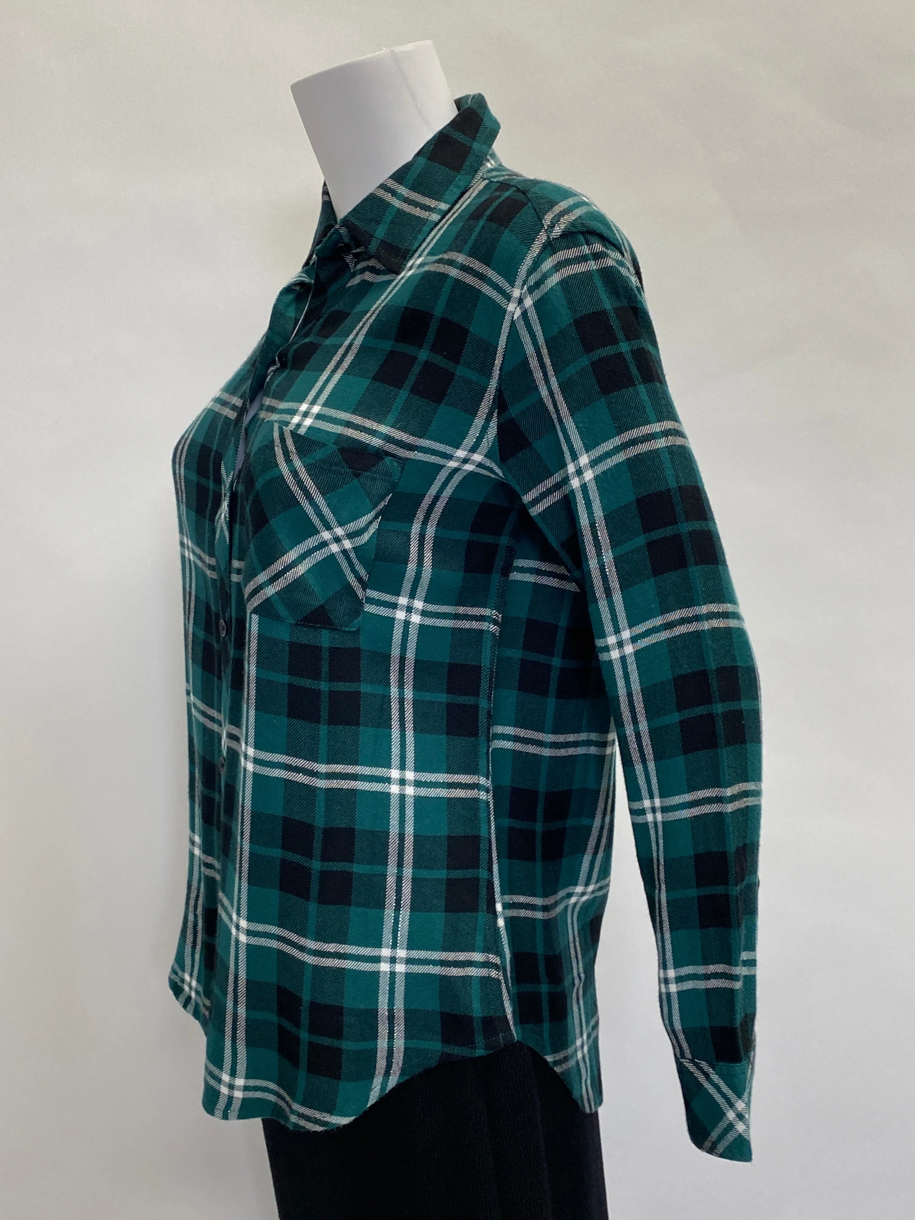 Rails Green and Black Plaid Button Down