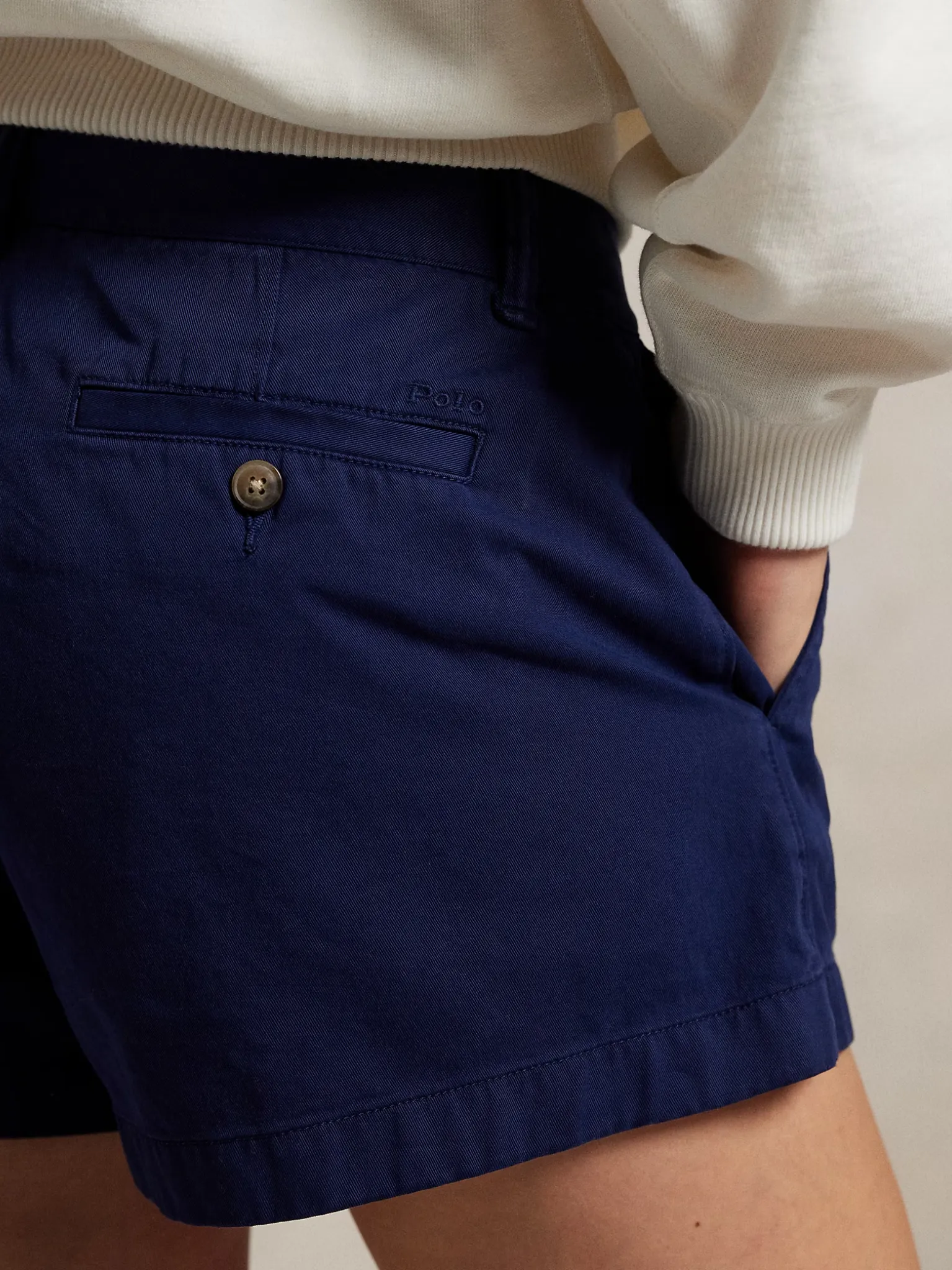 RALPH LAUREN WOMEN Cotton Chino Short Navy