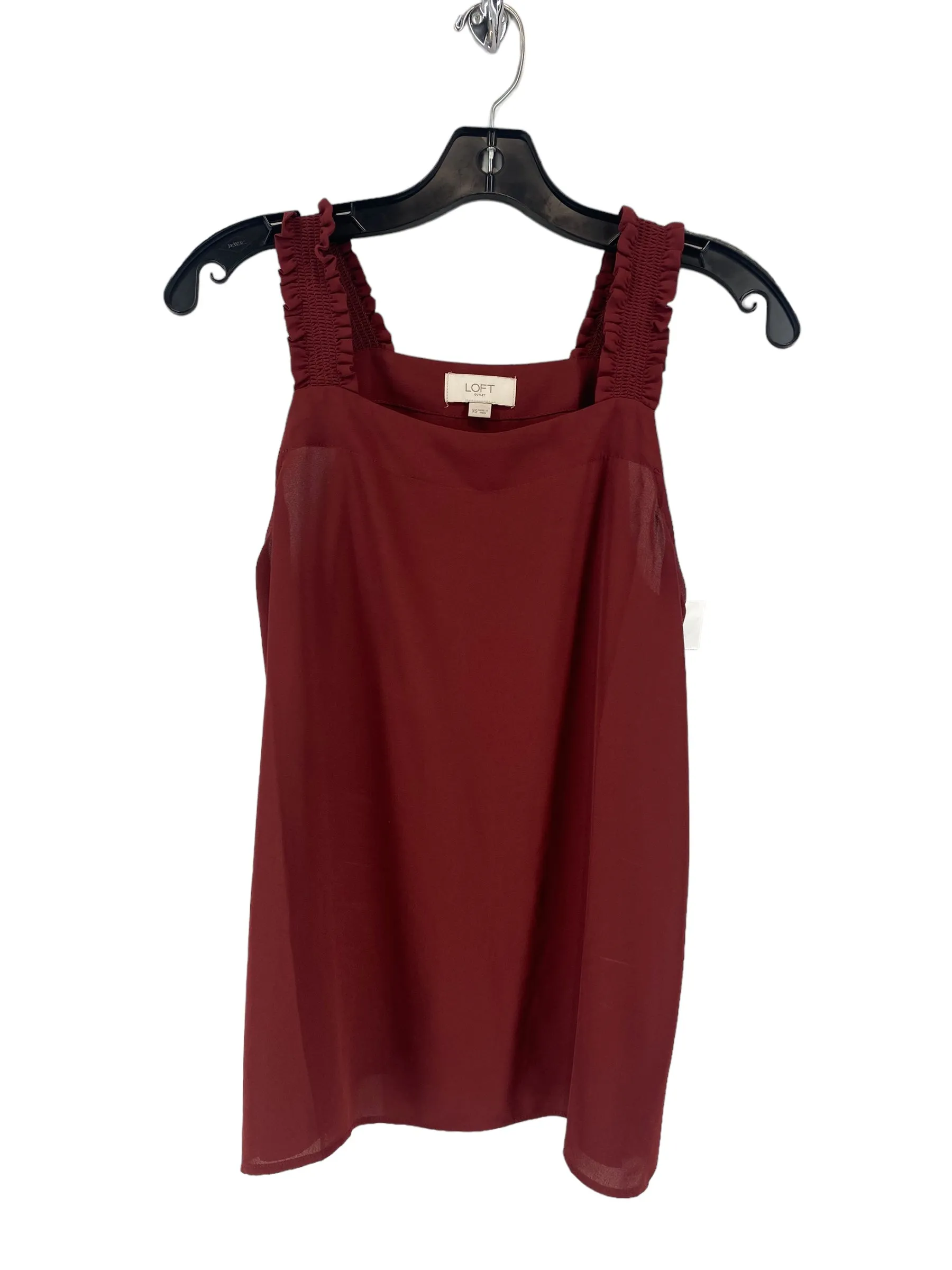 Red Top Sleeveless Loft, Size Xs