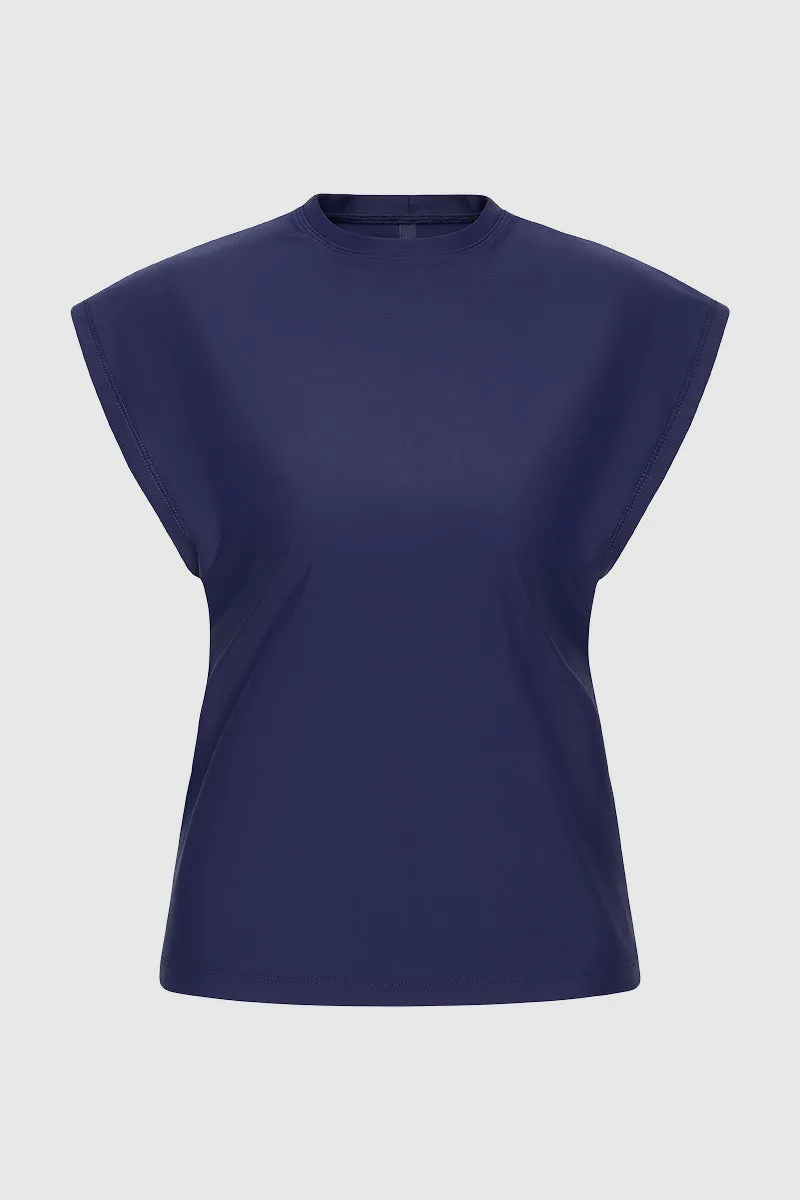 Relaxed Sleeveless Rashguard - Navy