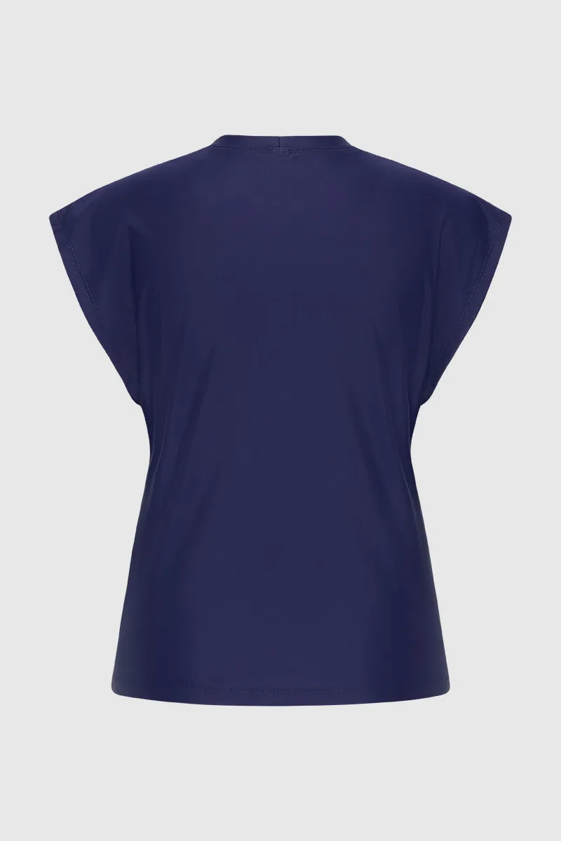 Relaxed Sleeveless Rashguard - Navy