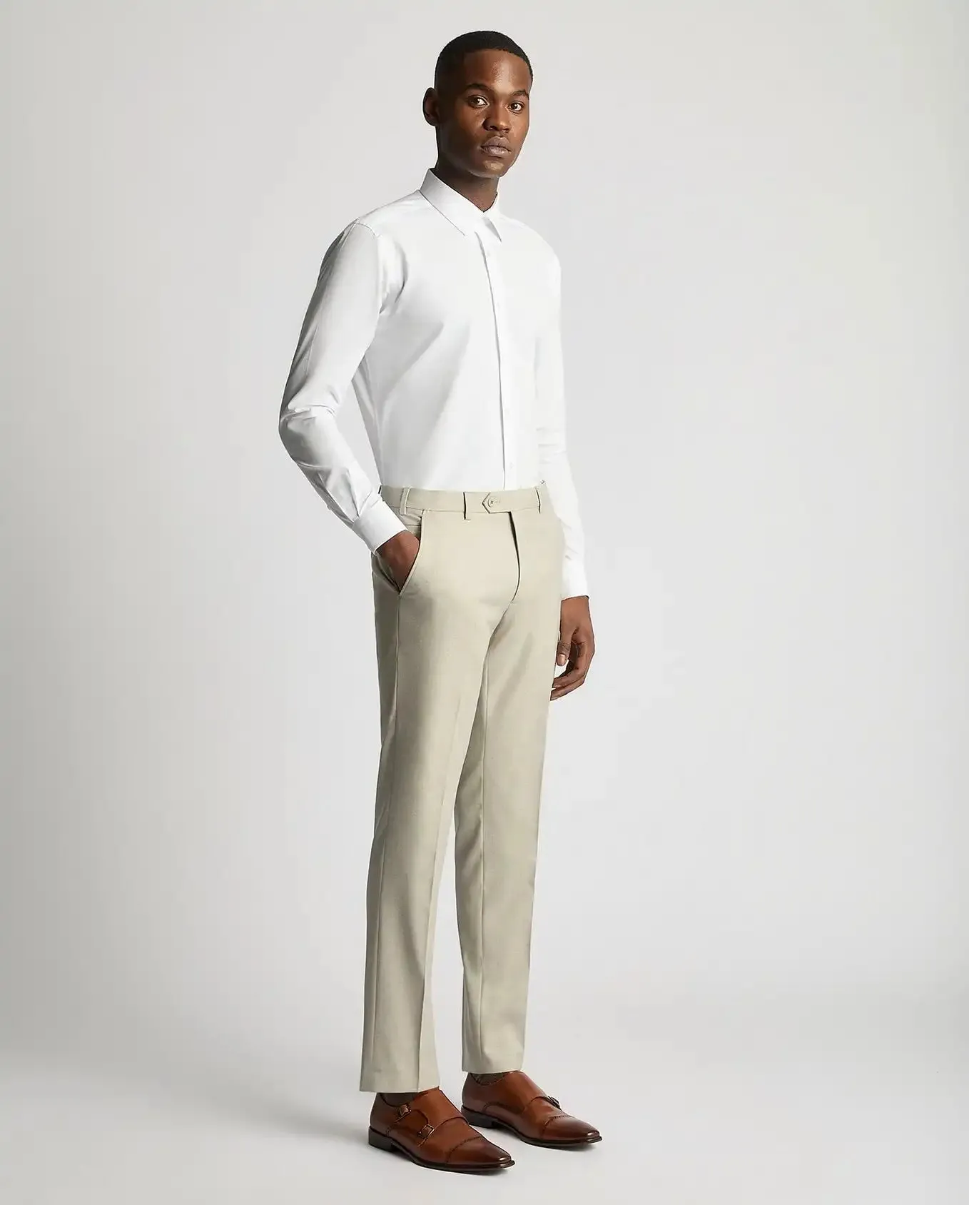 Remus Uomo Mens Slim Fit Stretch Mix & Match Suit Stone