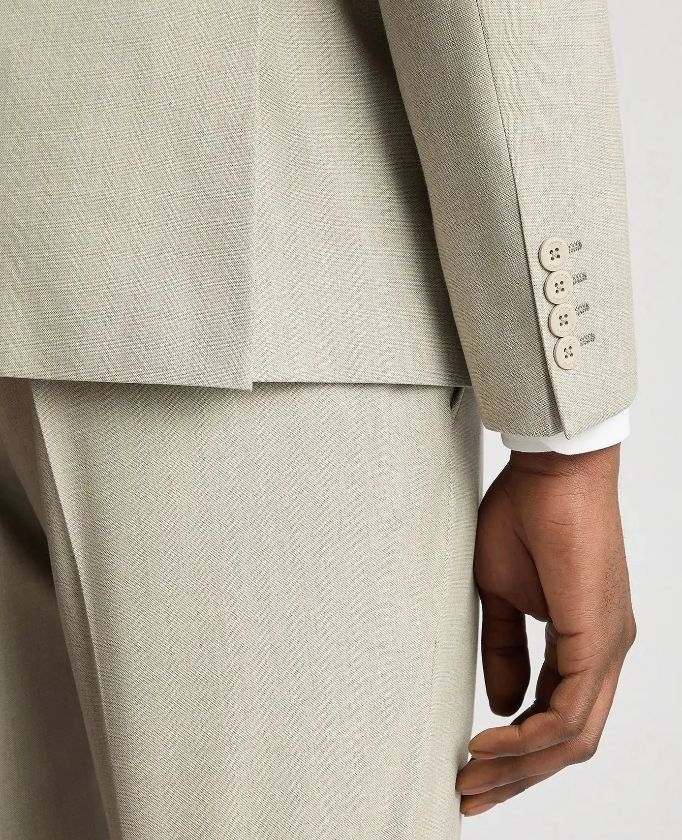 Remus Uomo Mens Slim Fit Stretch Mix & Match Suit Stone