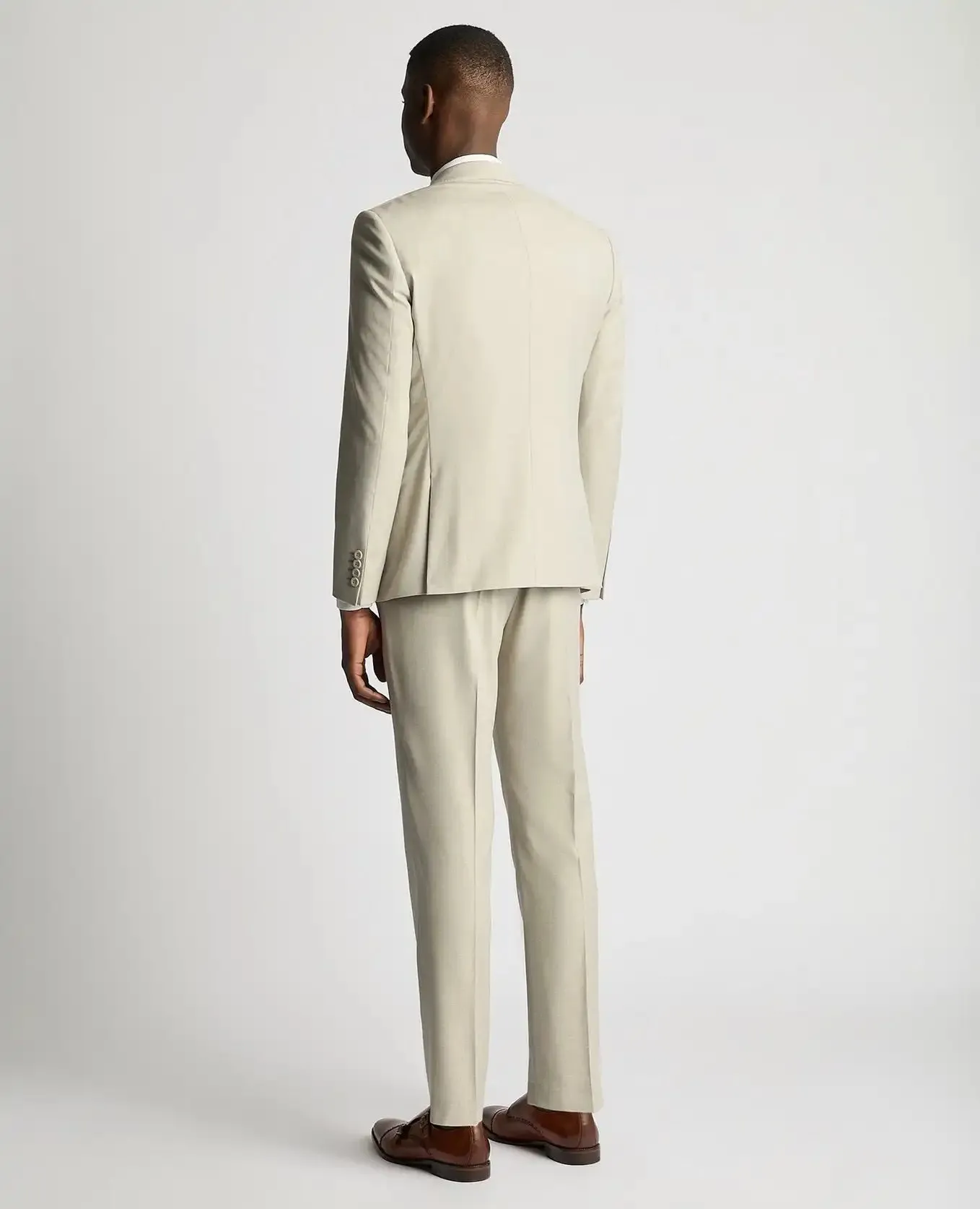 Remus Uomo Mens Slim Fit Stretch Mix & Match Suit Stone