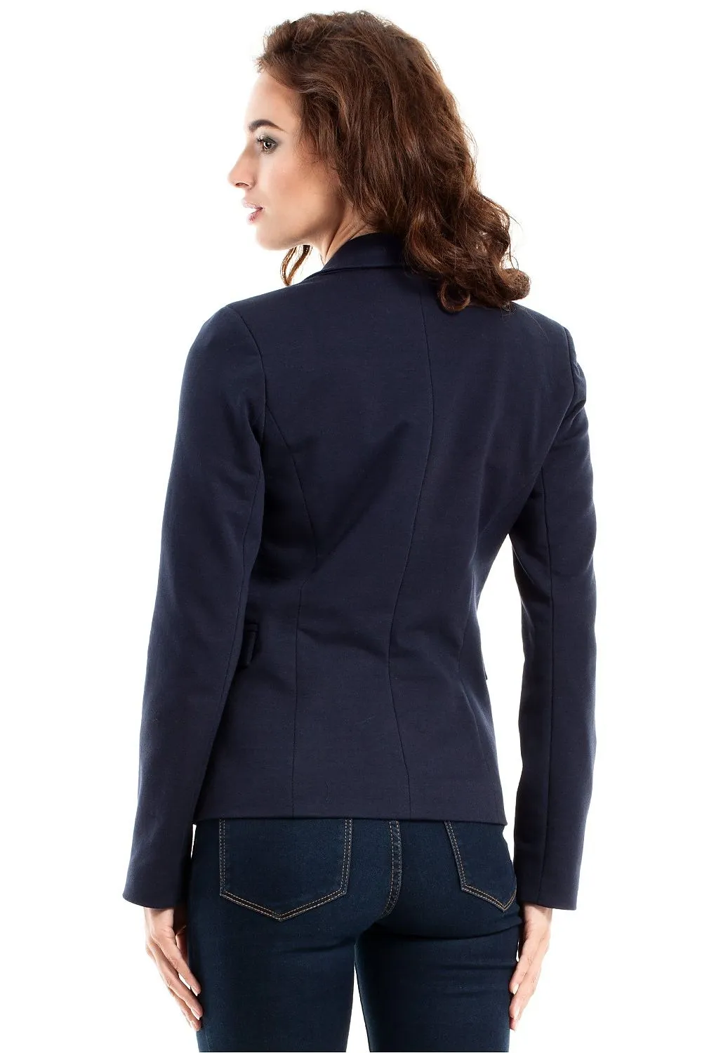 Rolled Sleeve Fitted Blazer
