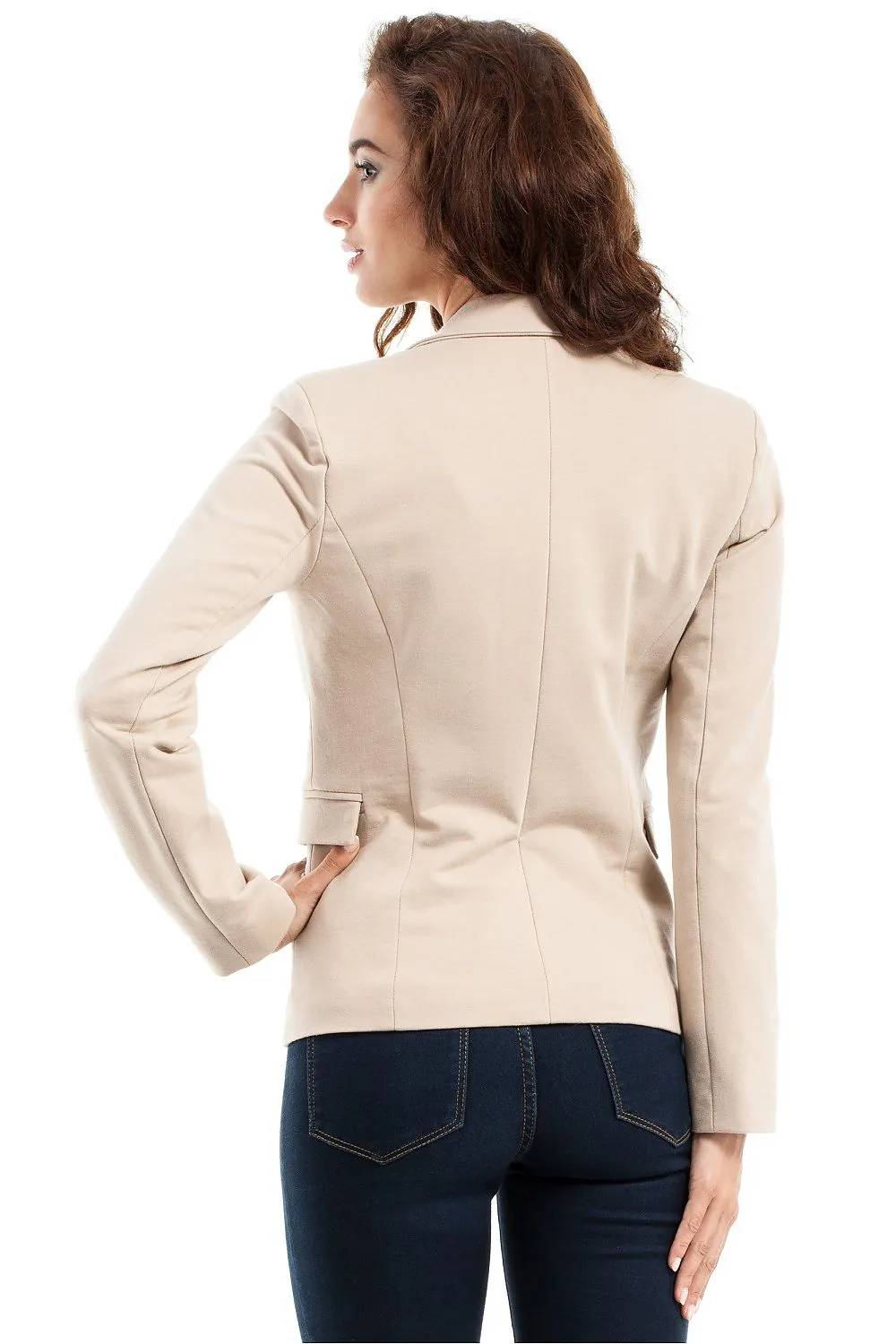 Rolled Sleeve Fitted Blazer