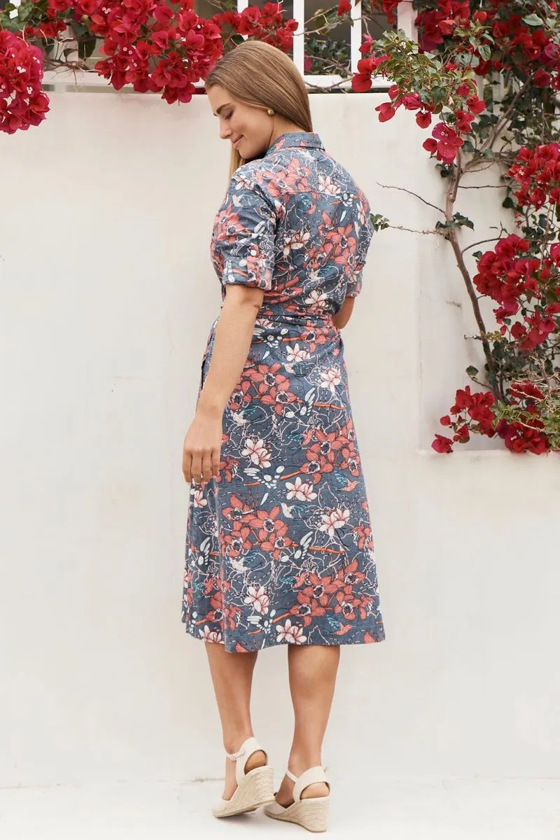 Savanna Shirt Dress - Frangipani