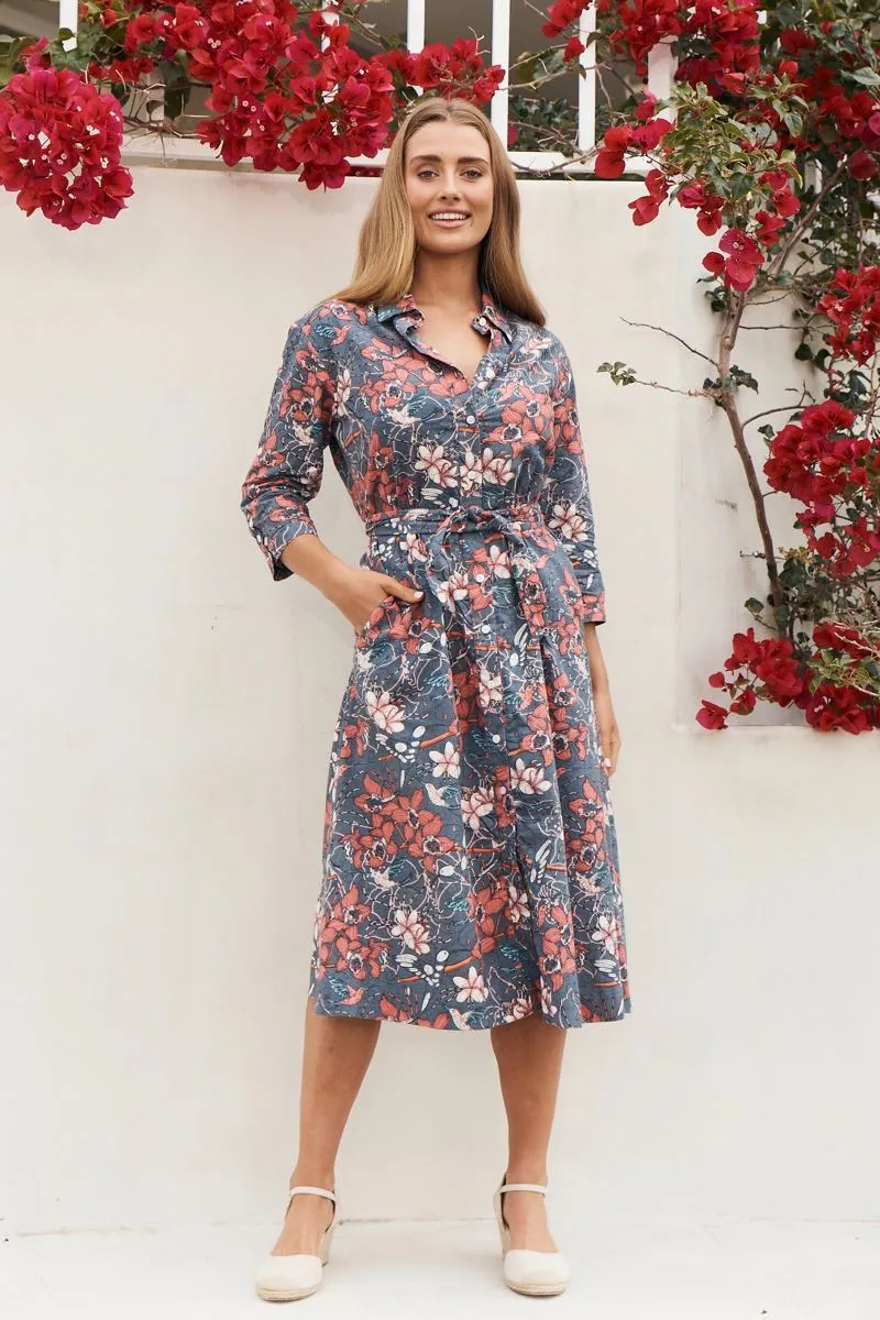 Savanna Shirt Dress - Frangipani