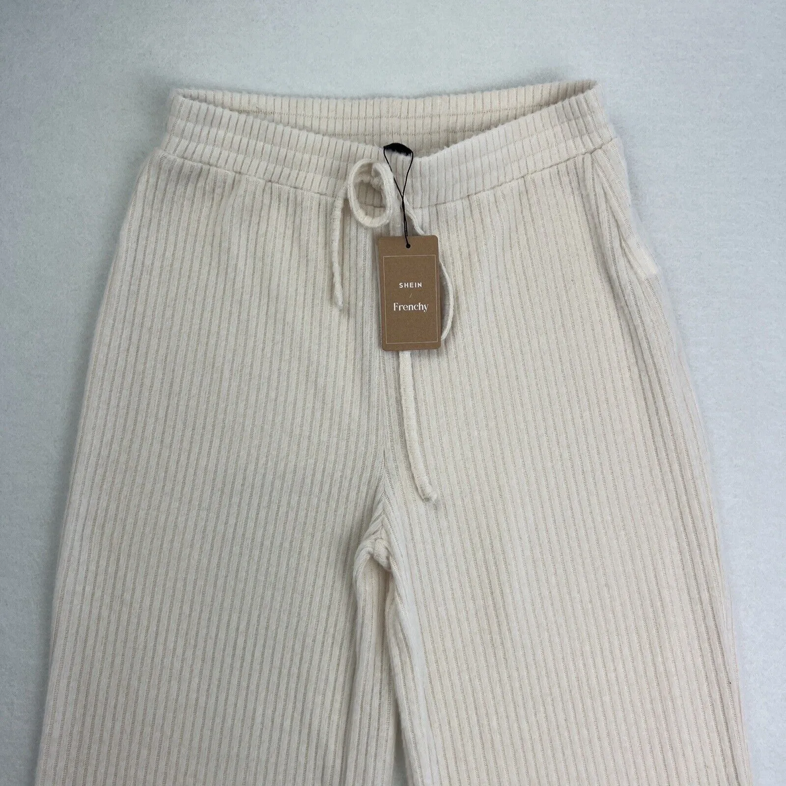 Shein Frenchy Womens White Cord Corduroy Pants Size M (new)
