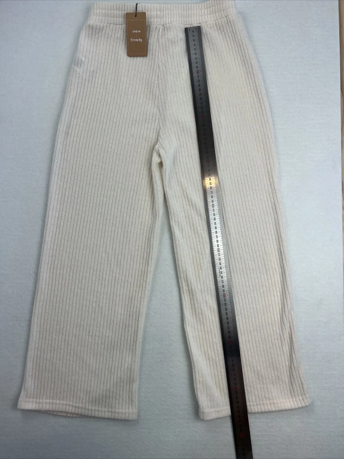 Shein Frenchy Womens White Cord Corduroy Pants Size M (new)
