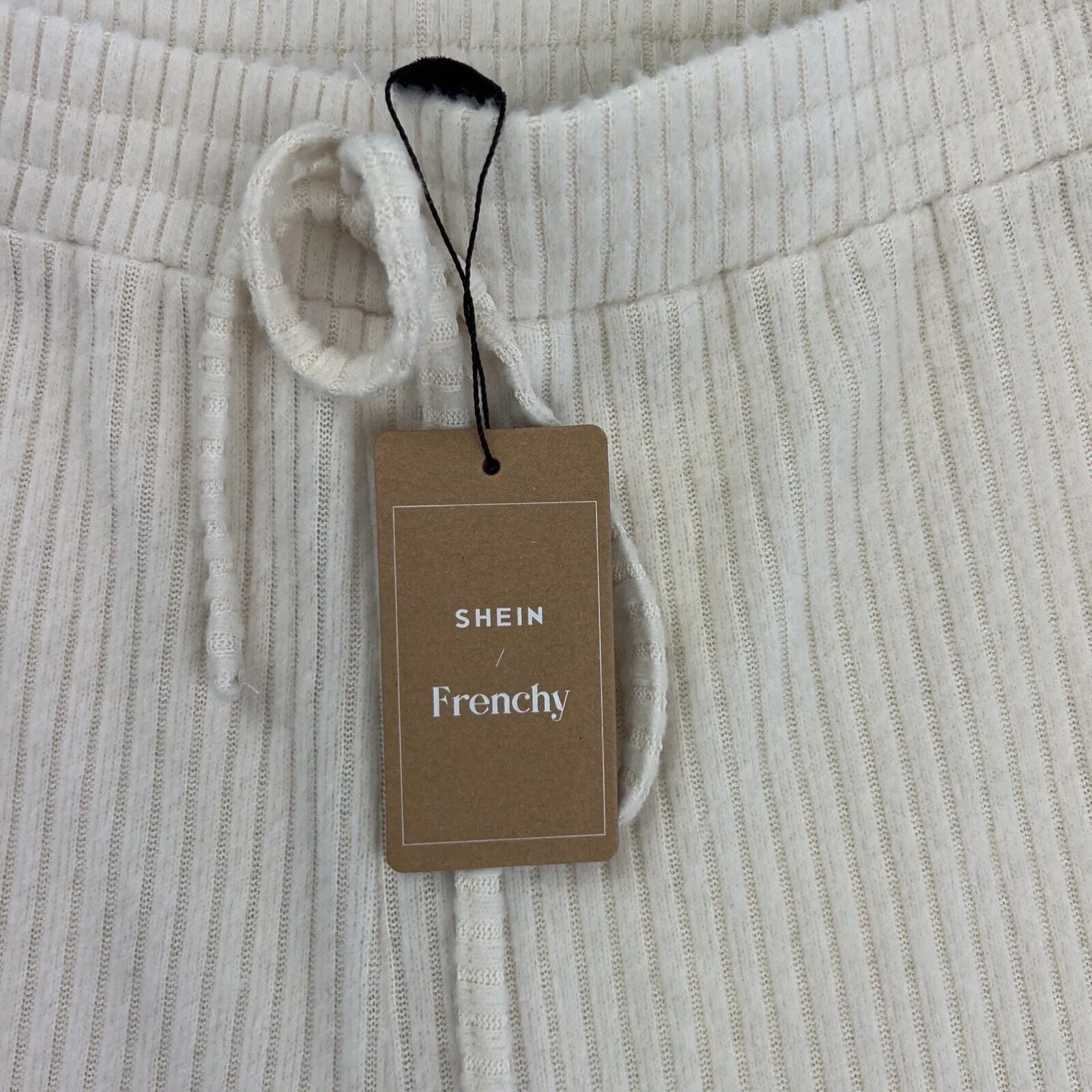 Shein Frenchy Womens White Cord Corduroy Pants Size M (new)