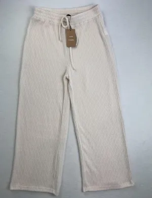 Shein Frenchy Womens White Cord Corduroy Pants Size M (new)