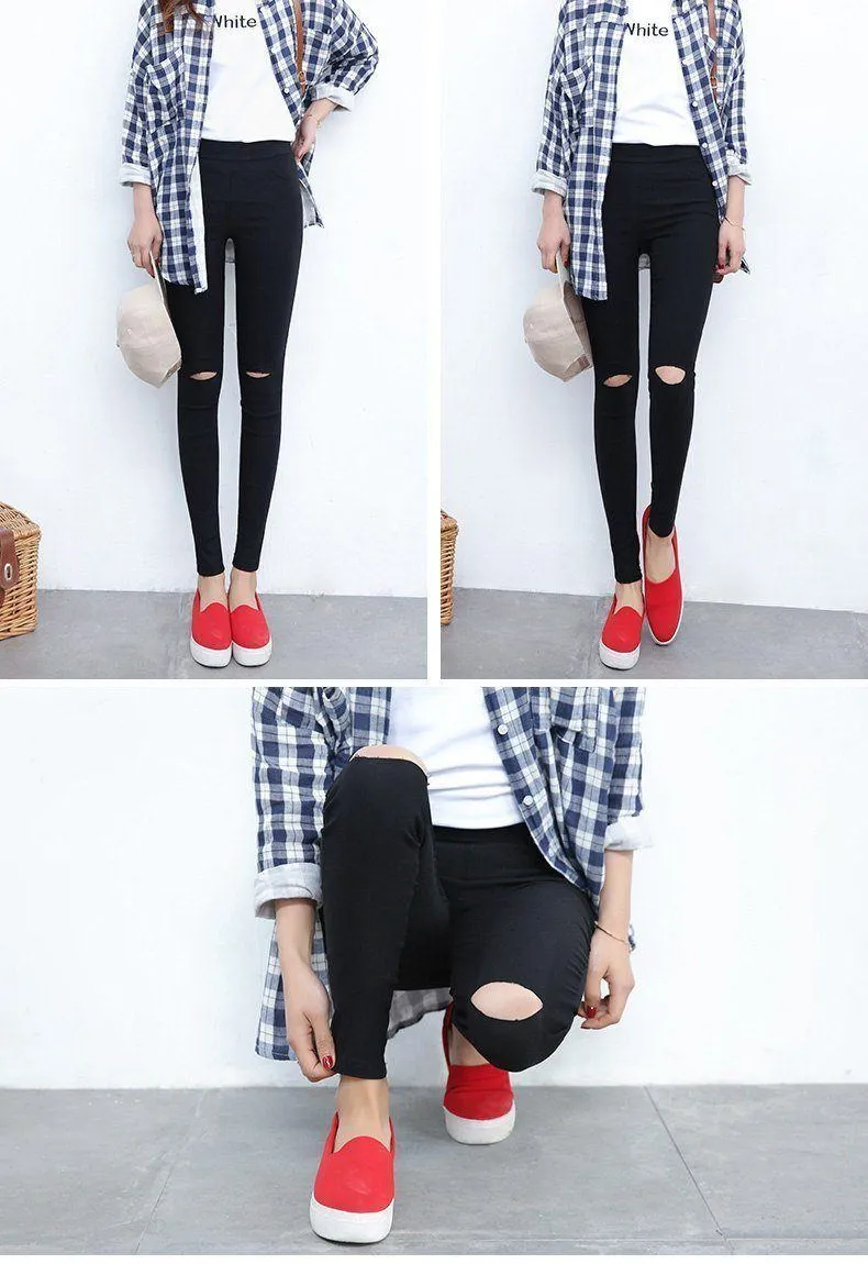 Shredded Pencil Pants