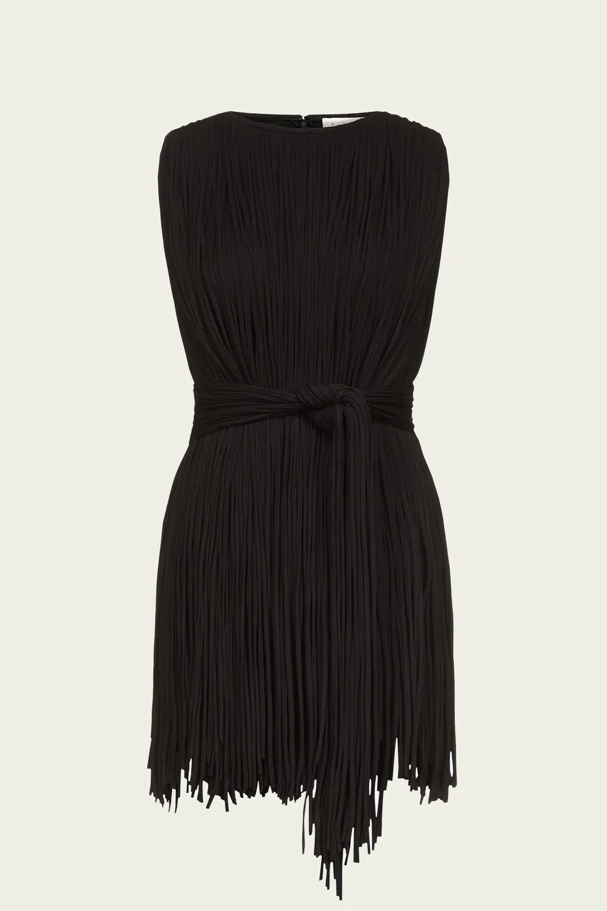 Sleeveless Fringe Top in Black