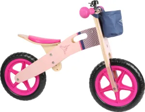 Small Foot Wooden Balance Bike Pink Hummingbird