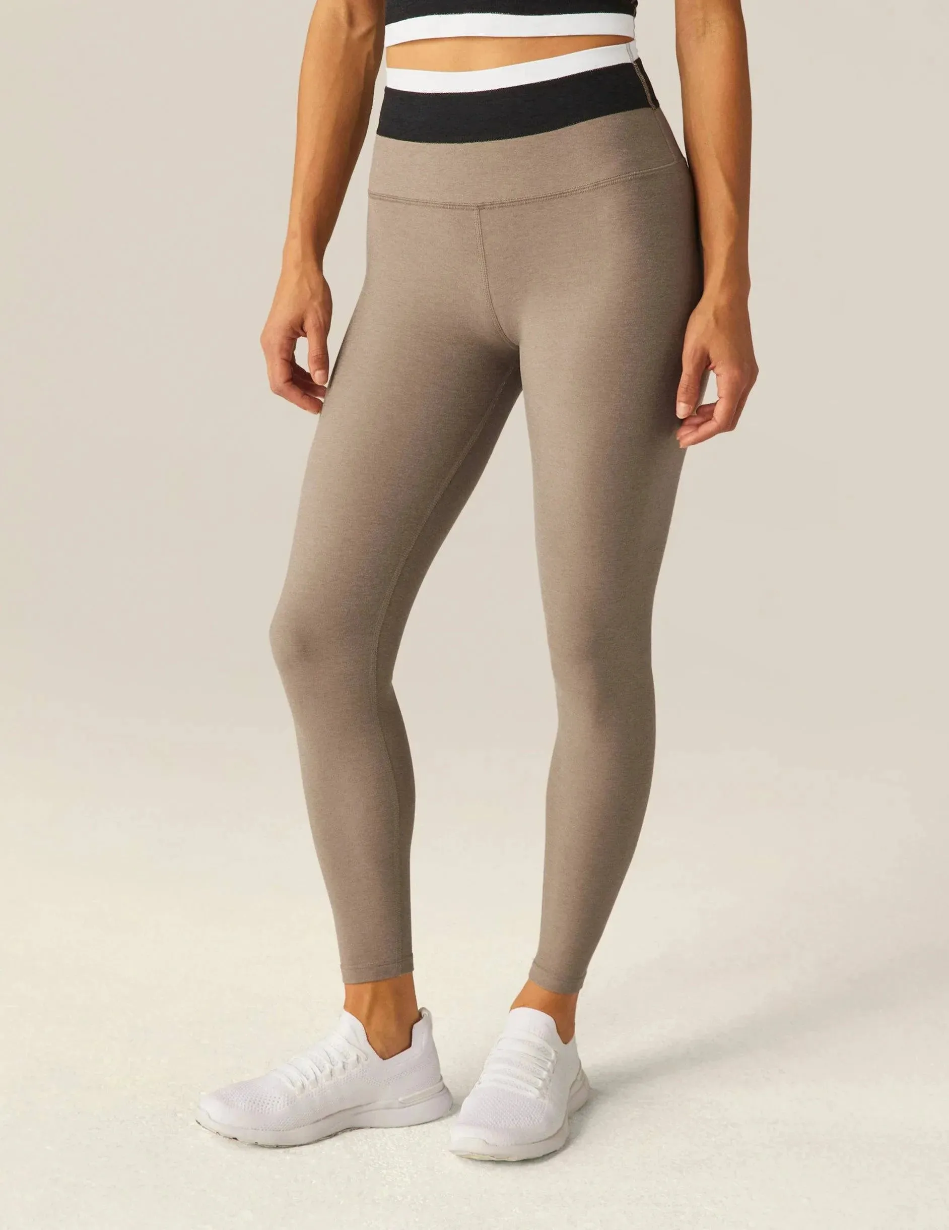 Spacedye Horizon Colorblock Midi Legging by Beyond Yoga | Birch TriColor