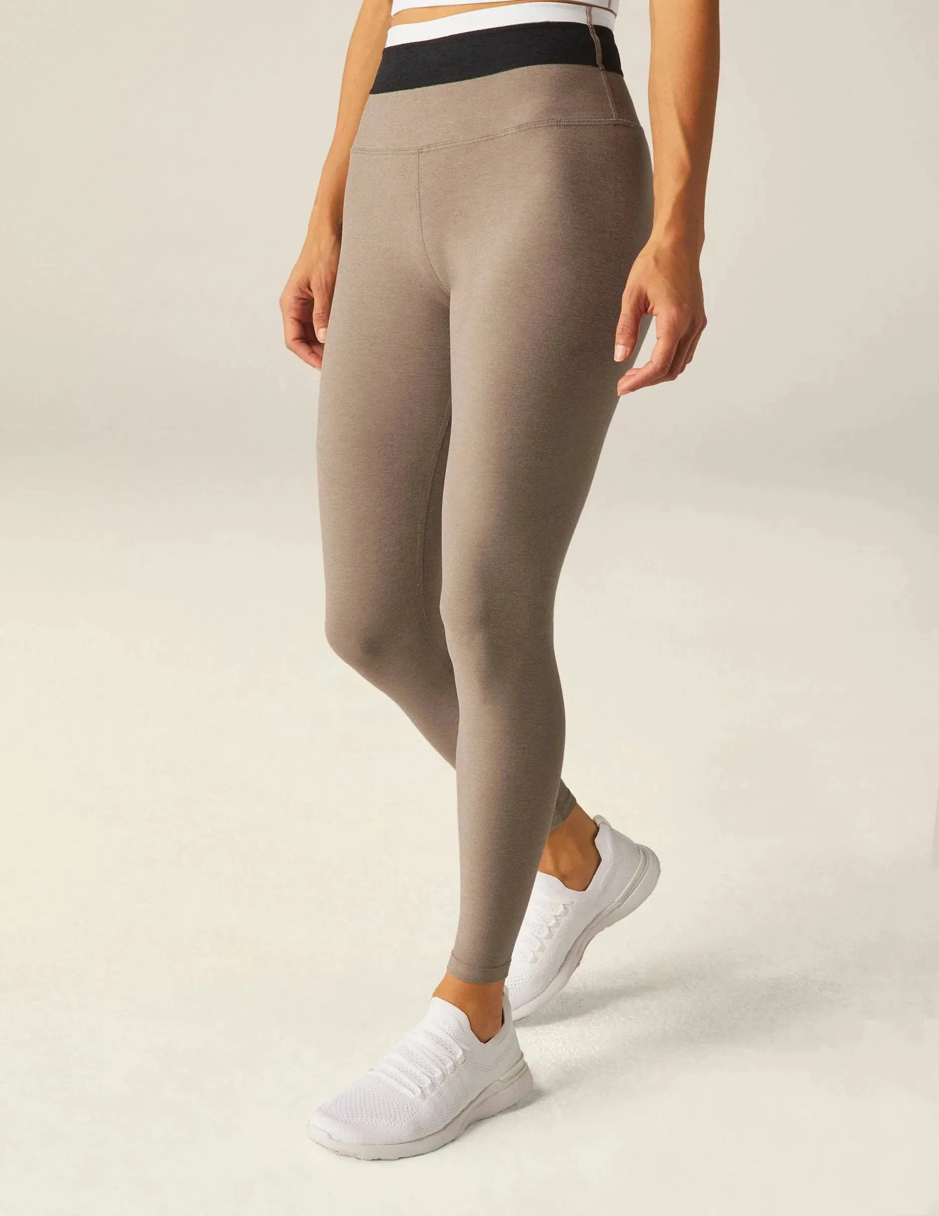 Spacedye Horizon Colorblock Midi Legging by Beyond Yoga | Birch TriColor
