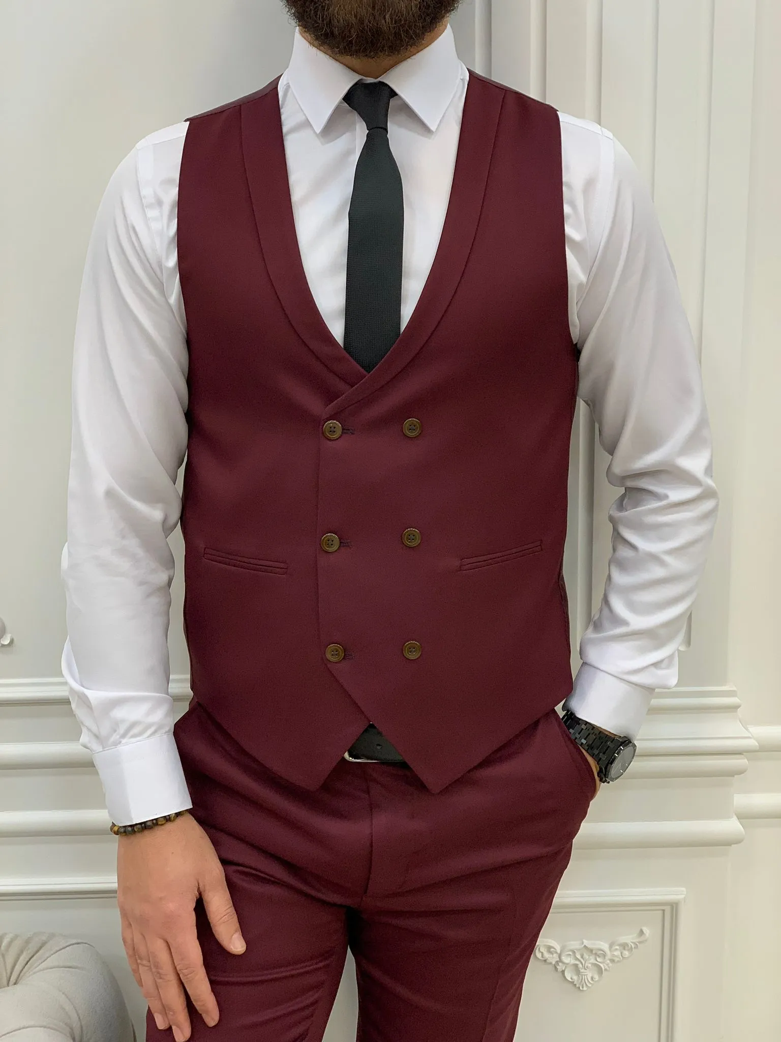 Stefano Bordo Slim Fit Three-Piece Suit