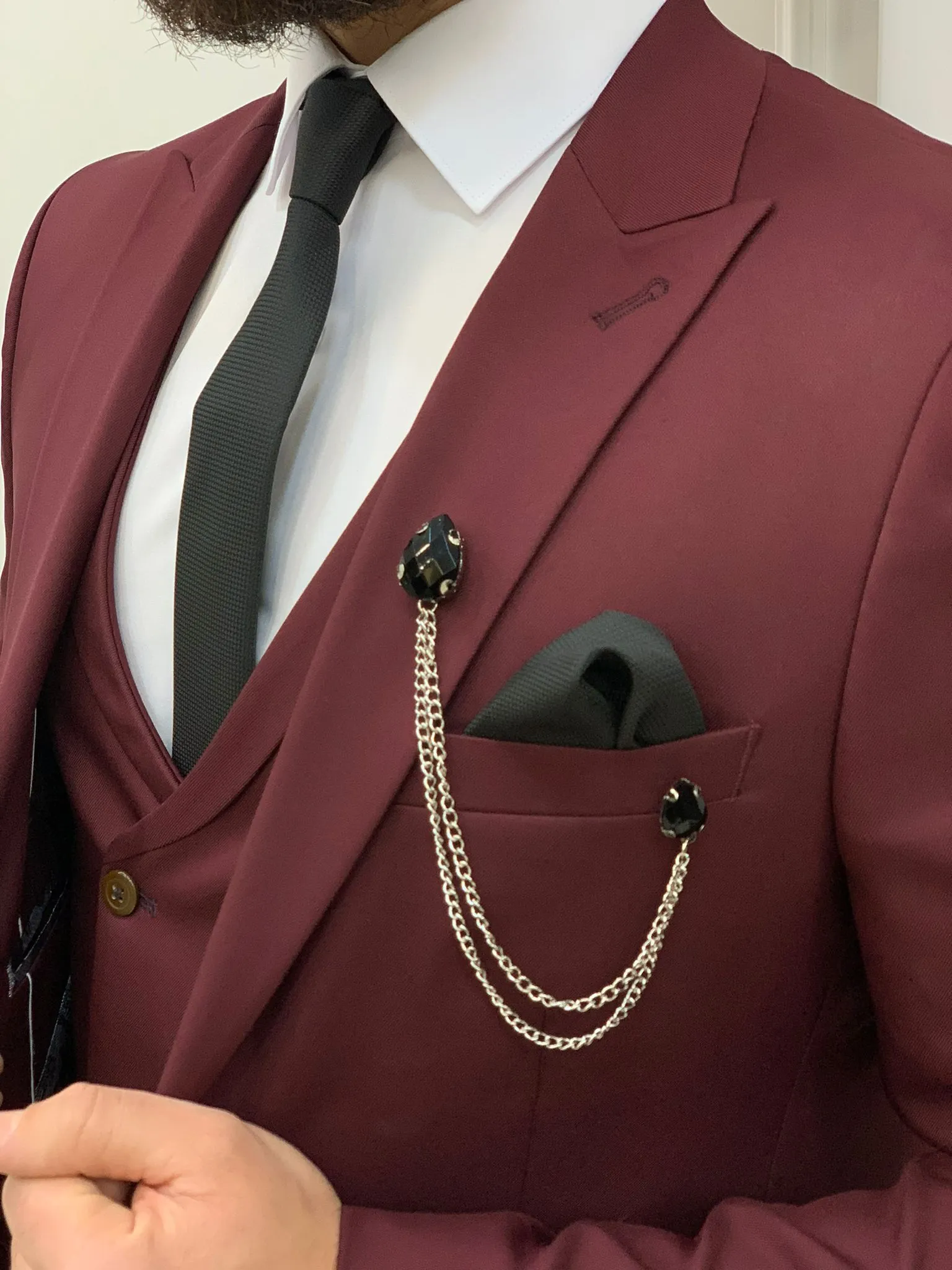 Stefano Bordo Slim Fit Three-Piece Suit