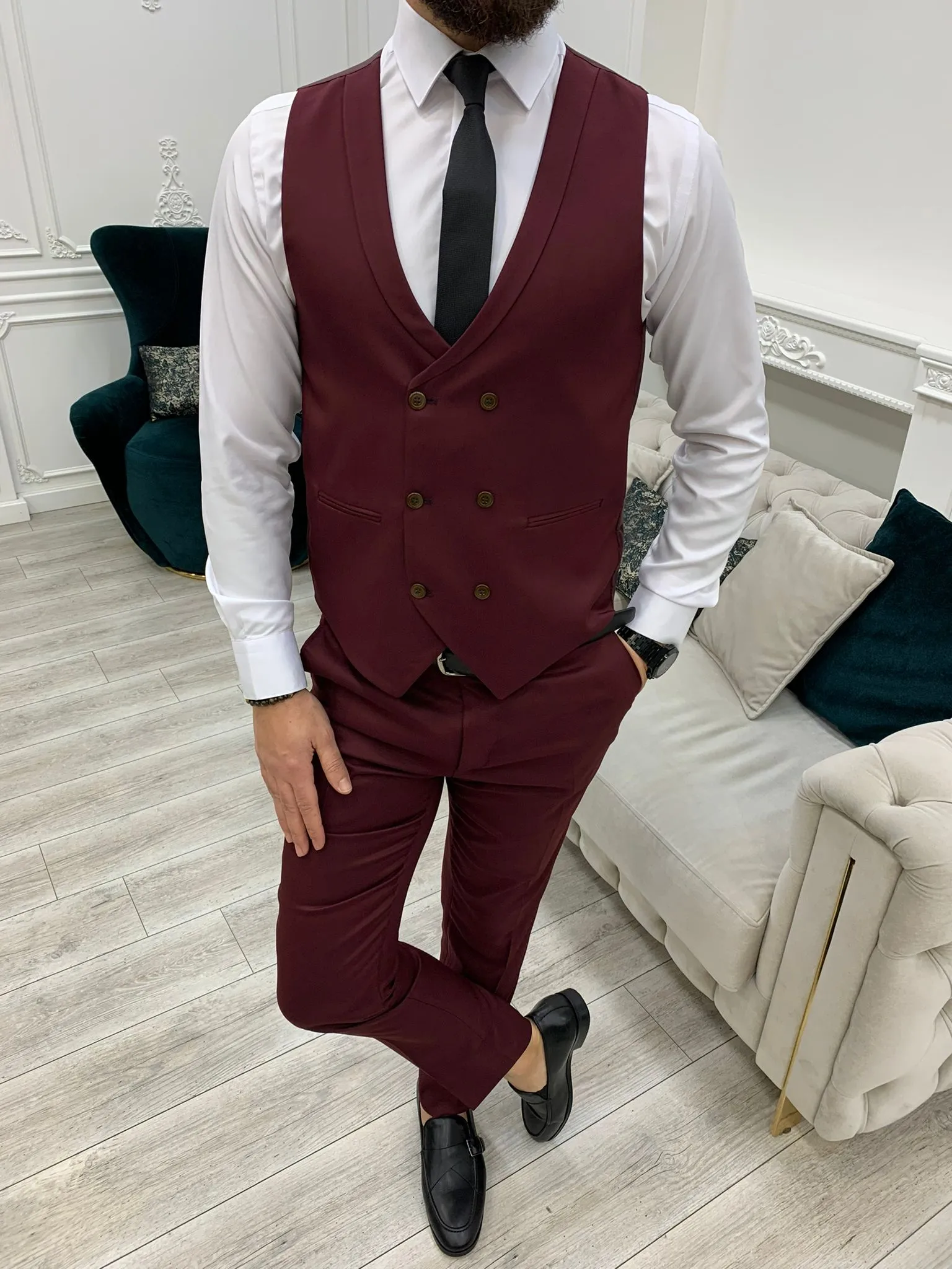 Stefano Bordo Slim Fit Three-Piece Suit
