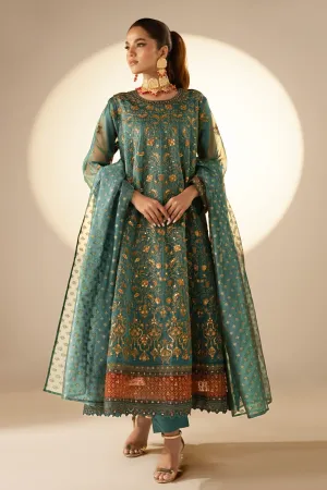 Stitched - 3 Pc Organza Outfit