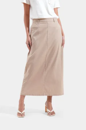 Straight Cut Linen Skirt