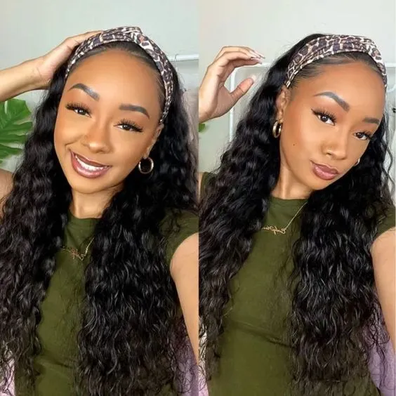【Super Sale】Headband Easy Wear Glueless Wig for Beginners - Natural Black Human Hair Protective Style
