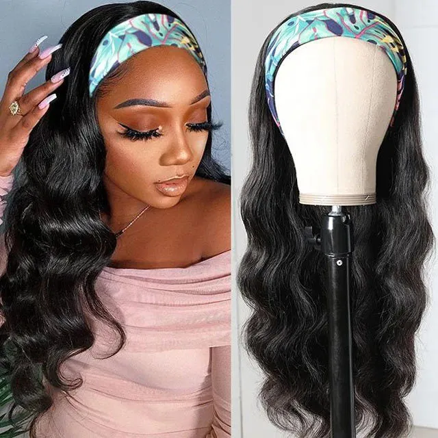 【Super Sale】Headband Easy Wear Glueless Wig for Beginners - Natural Black Human Hair Protective Style