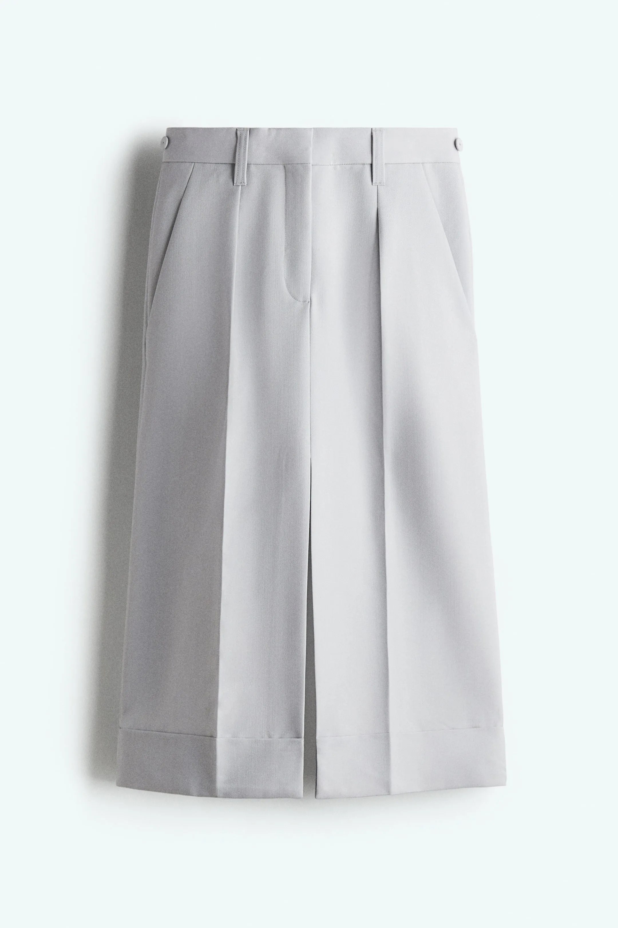 Tailored wool-blend skirt