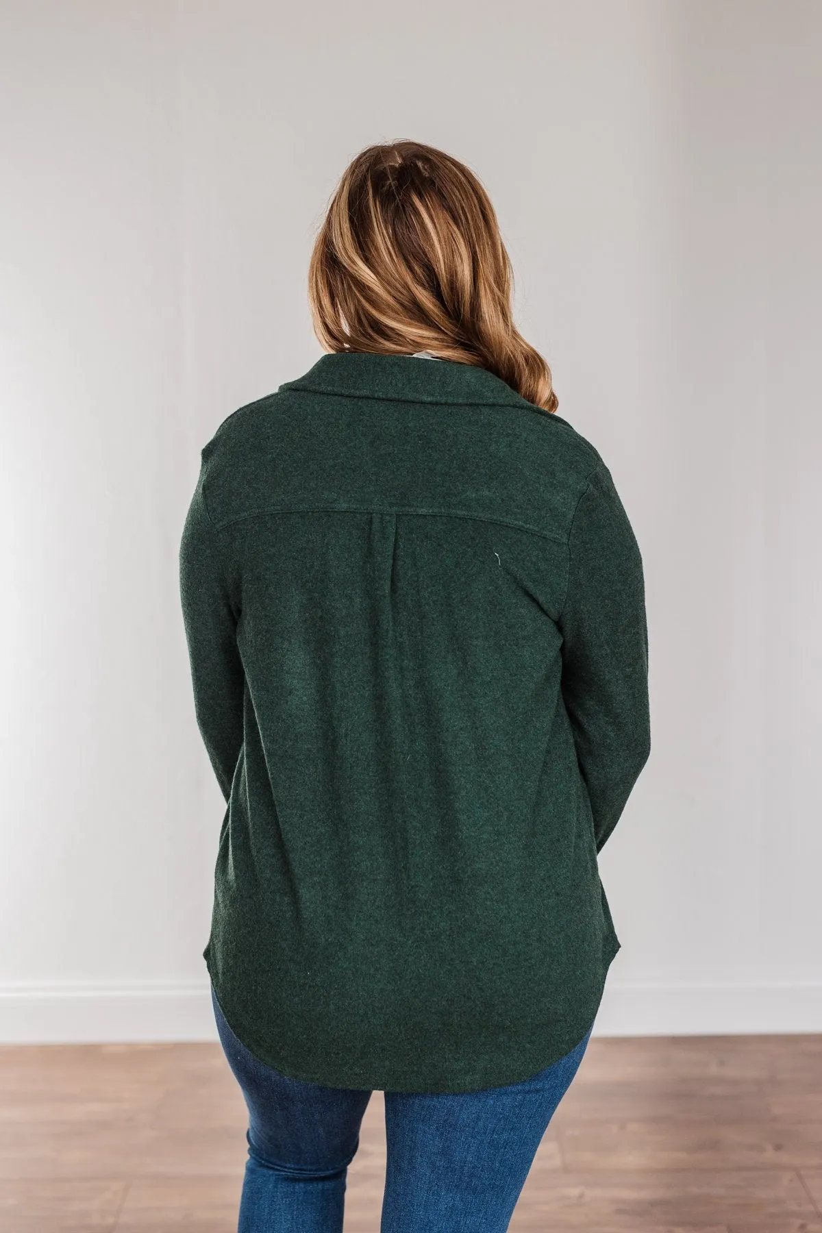 Thread & Supply Free Falling Lightweight Button Down Jacket- Wintergreen