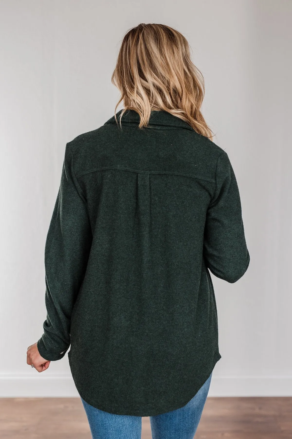 Thread & Supply Free Falling Lightweight Button Down Jacket- Wintergreen