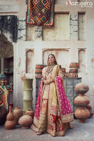 Traditional Bridal Dresses Pakistani in Red #BS160