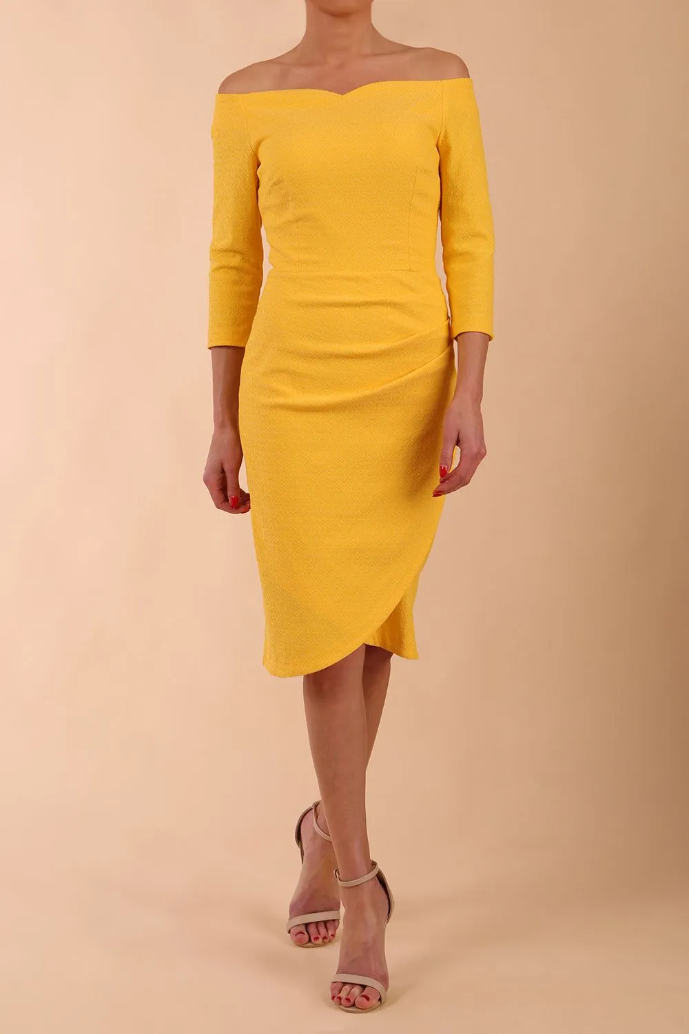 Trixie Off Shoulder Pencil Dress