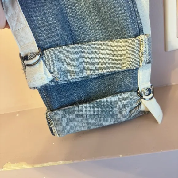 True Religion Starr Cropped Straight Pants Blue Women Size 25