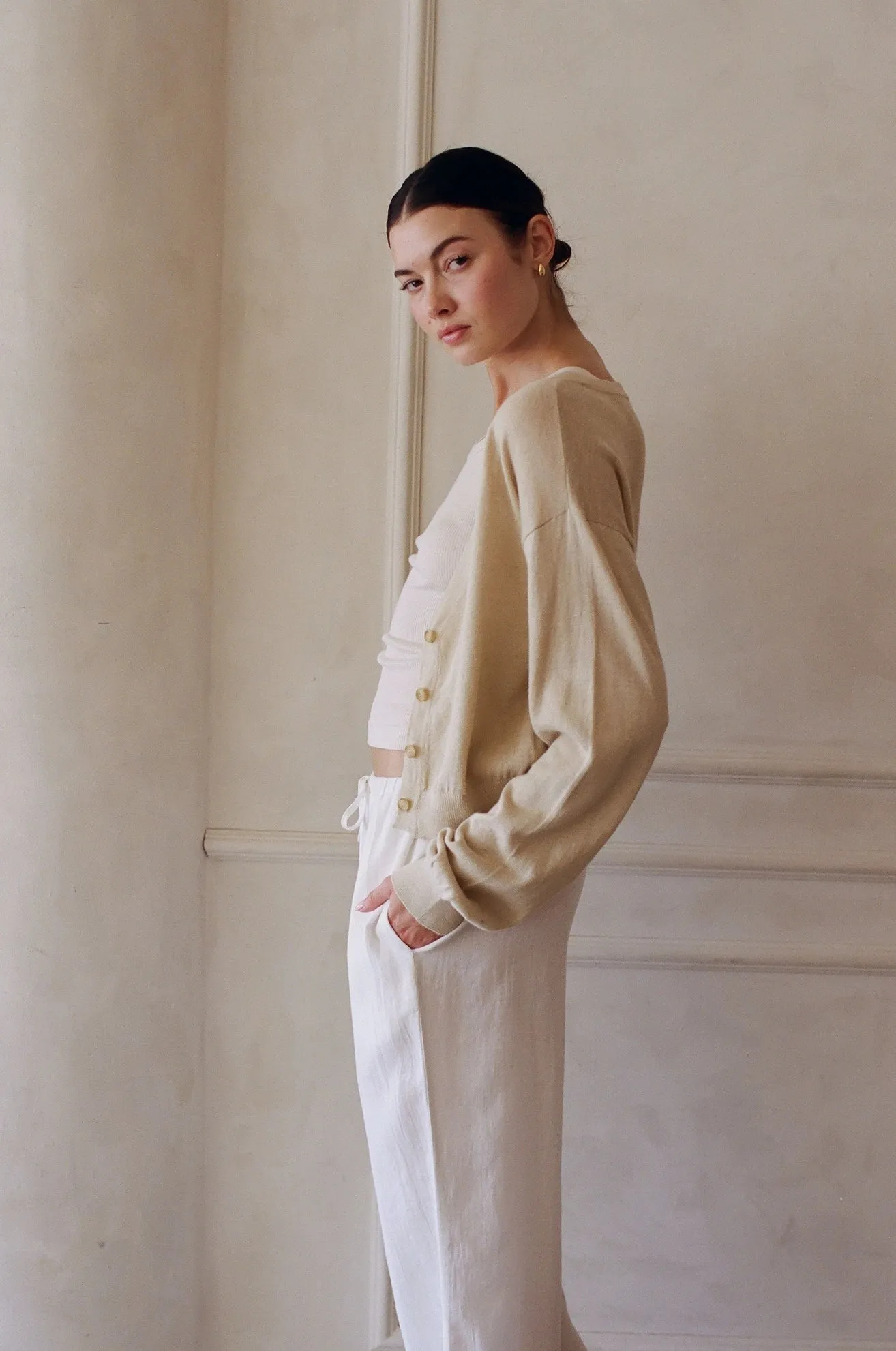 V-Neck Button Down Cardigan