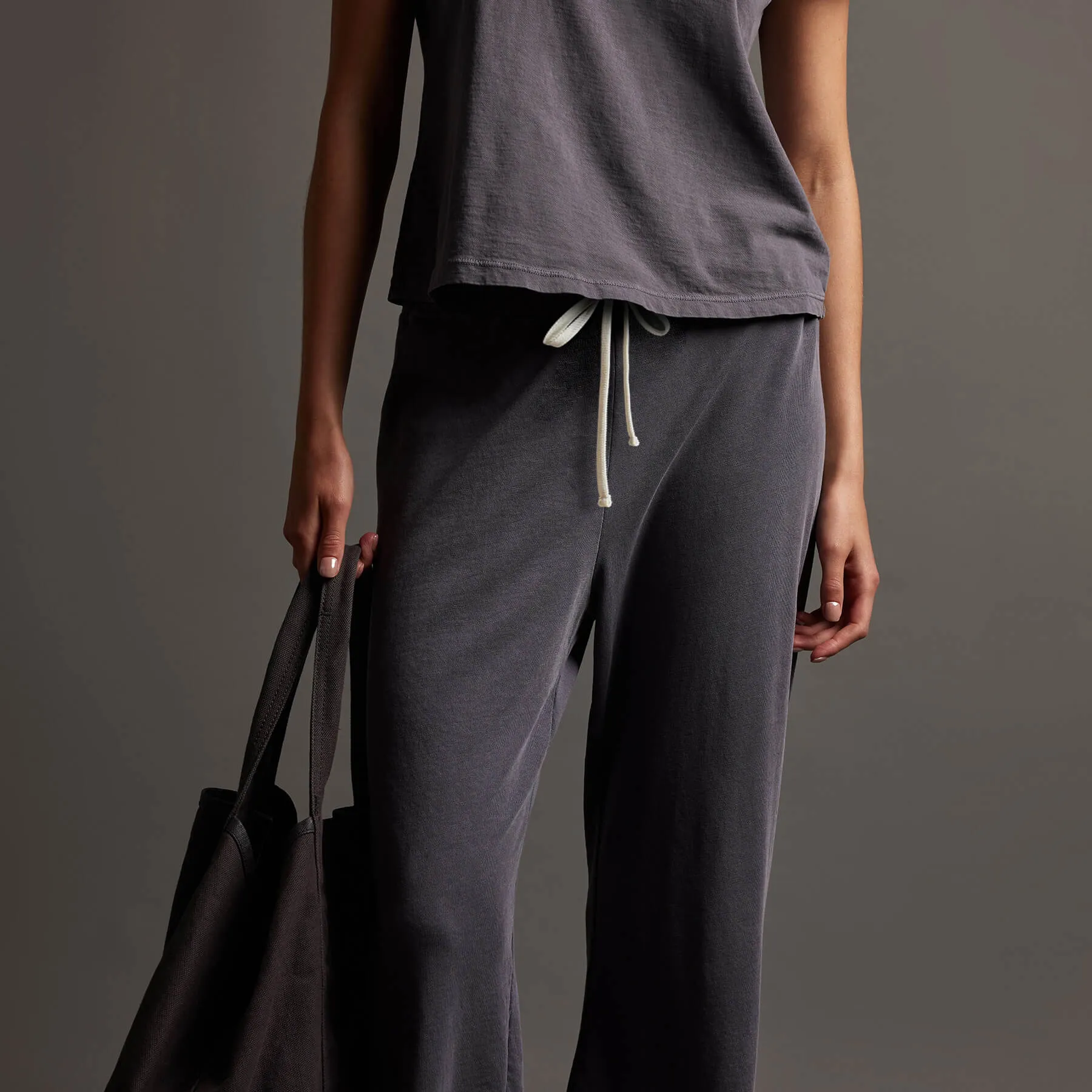 Vintage French Terry Cutoff Sweatpant - Flannel Pigment