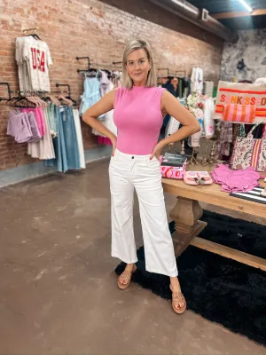 White Cropped Pants
