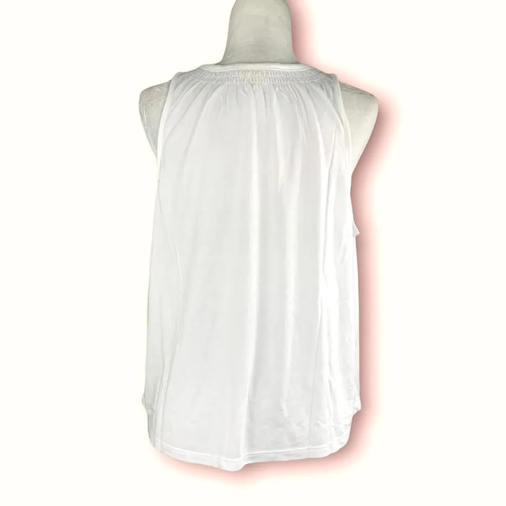 White Sleeveless Top Women's Blouse
