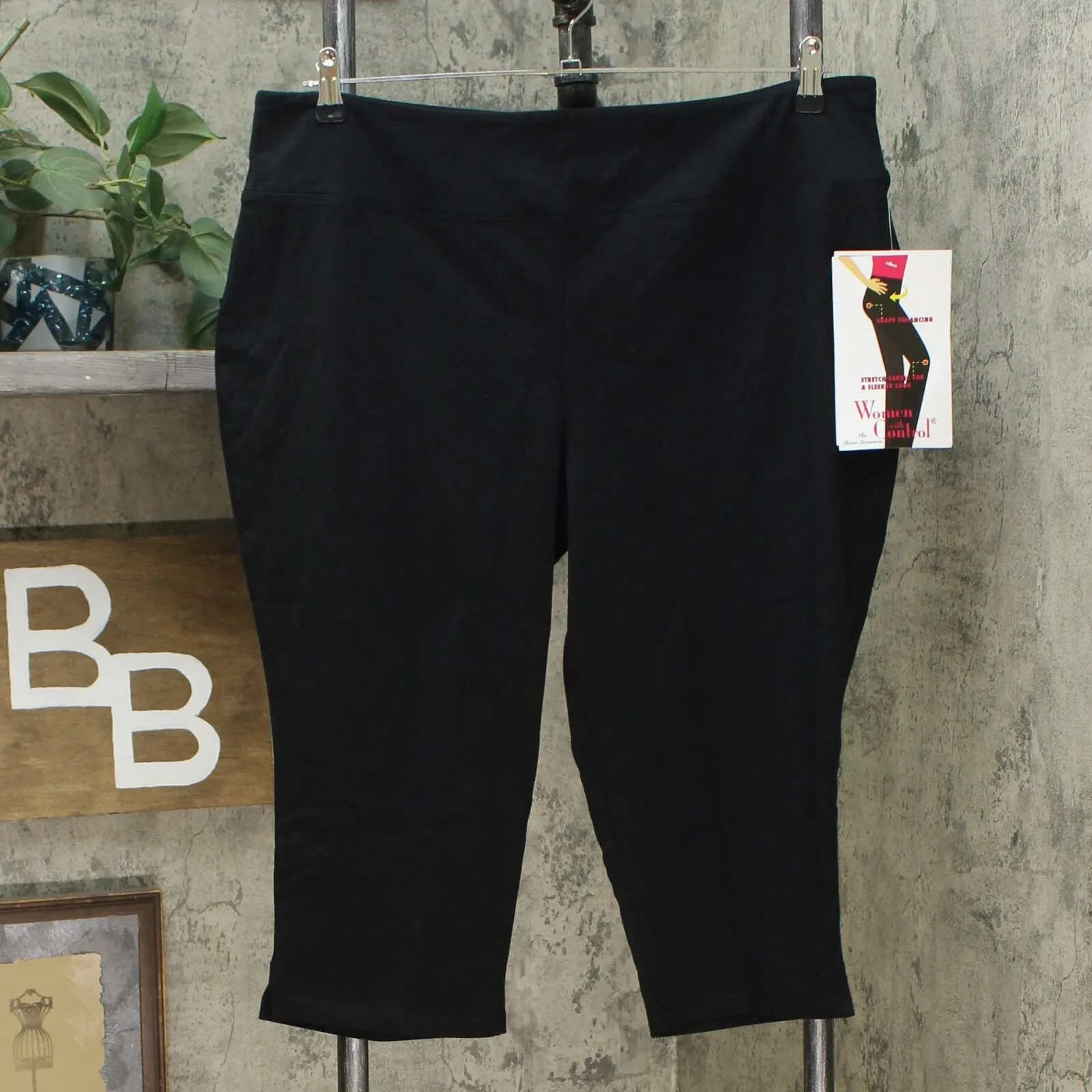 Wicked by Women with Control Women's Pedal Pusher Pants with Side Slits