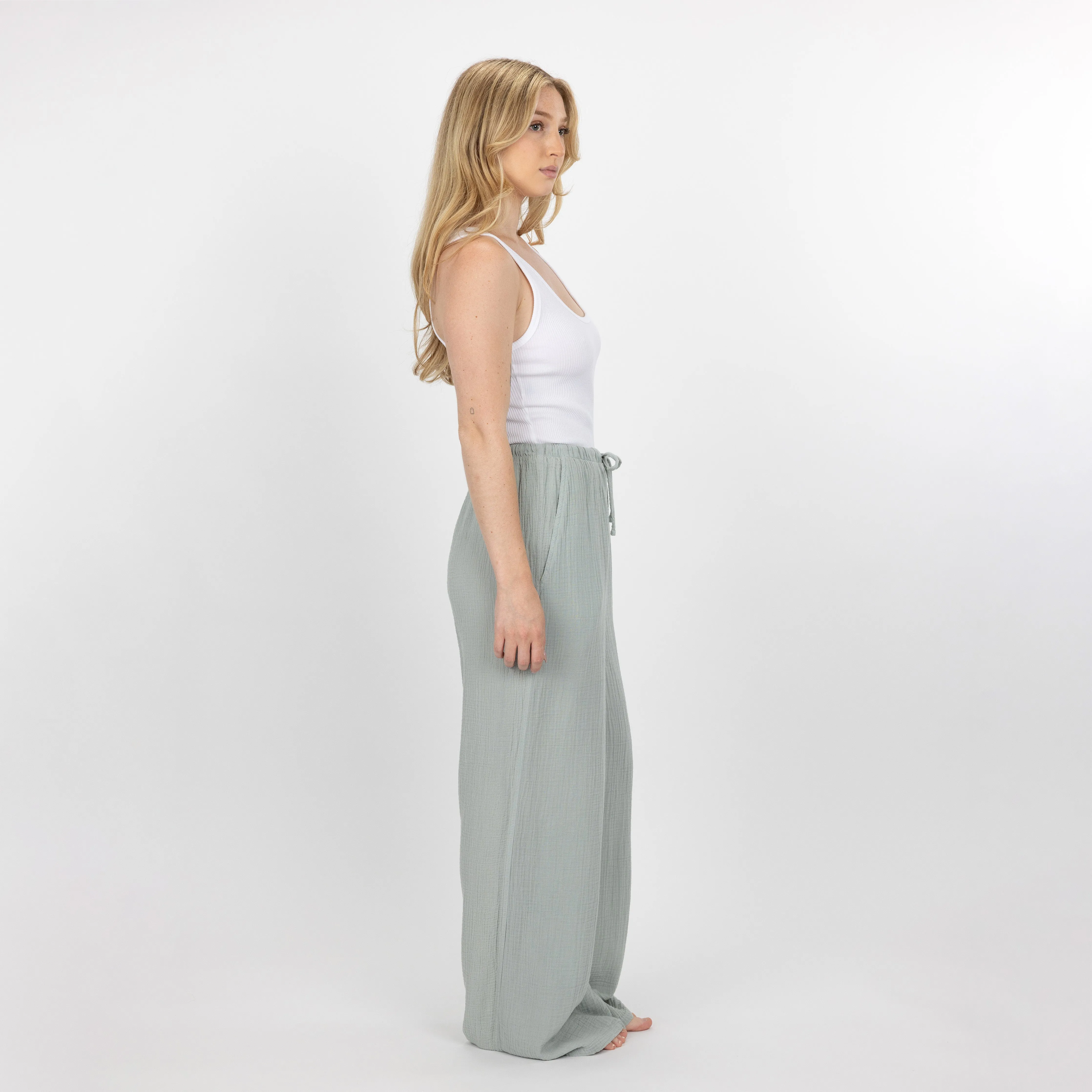 Womens "Chunky" Cotton/Spandex Racerback Tank - Bright White