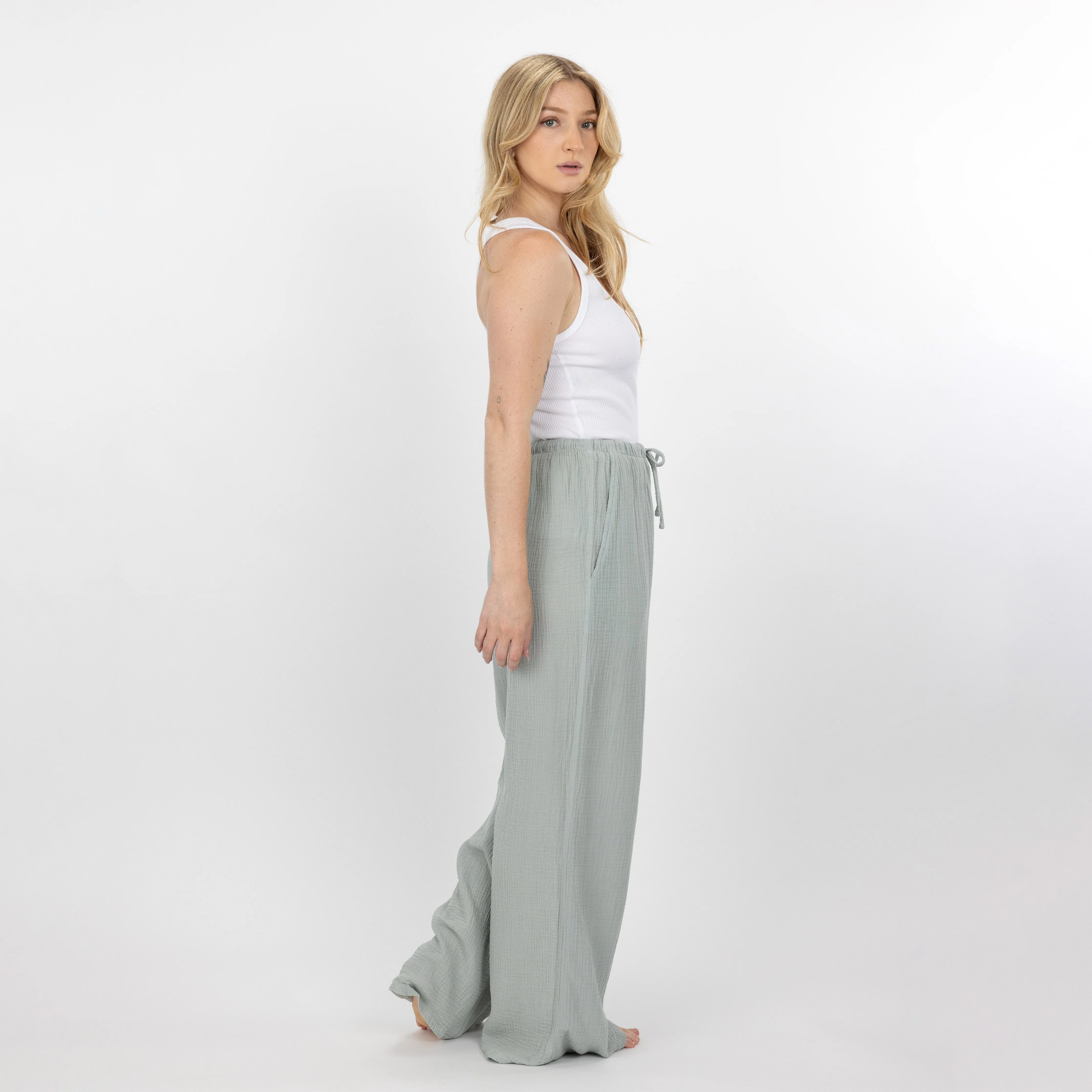 Womens "Chunky" Cotton/Spandex Racerback Tank - Bright White