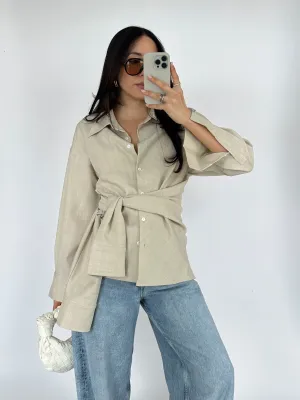 Wrap Button Down Shirt