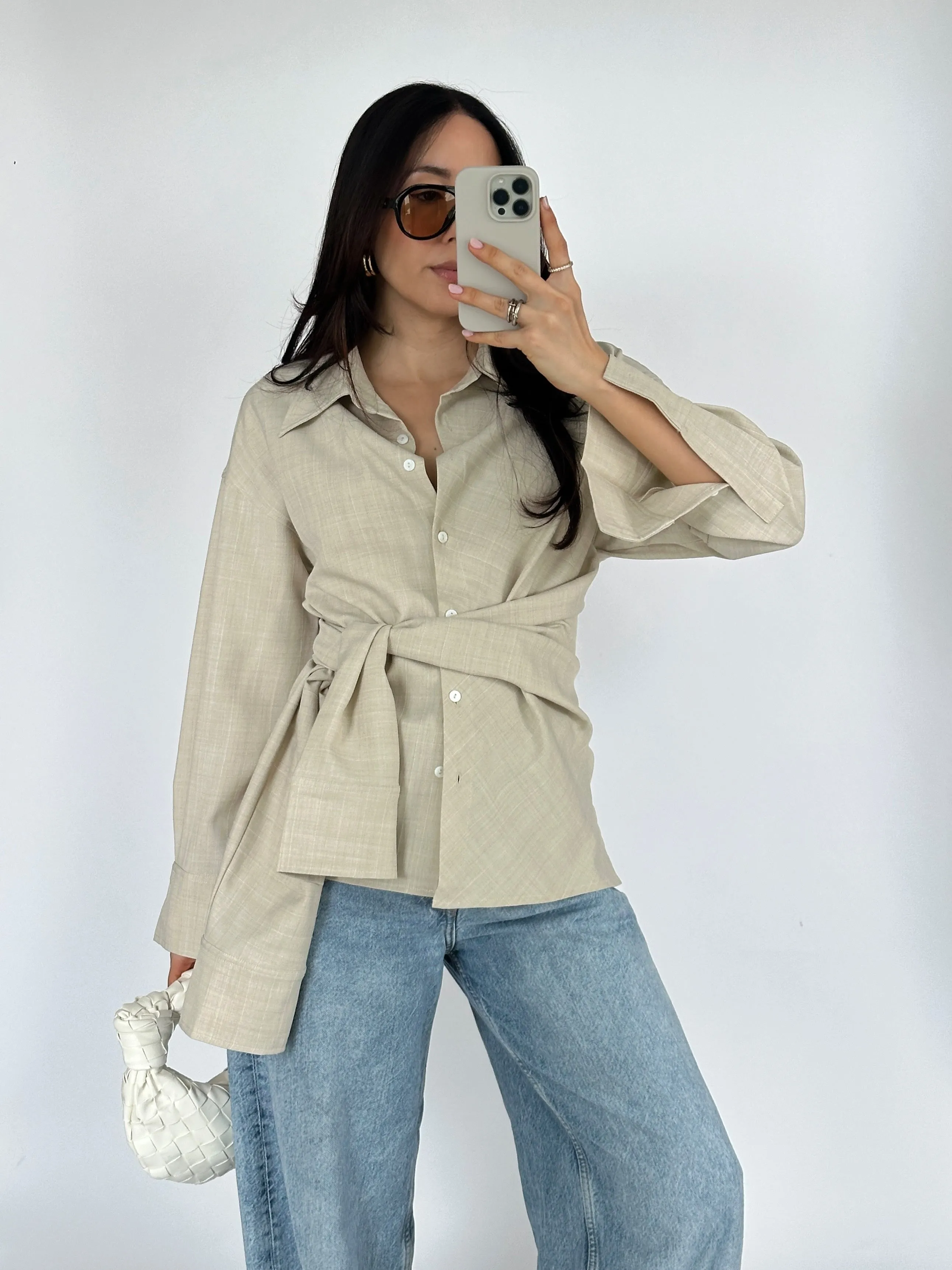 Wrap Button Down Shirt