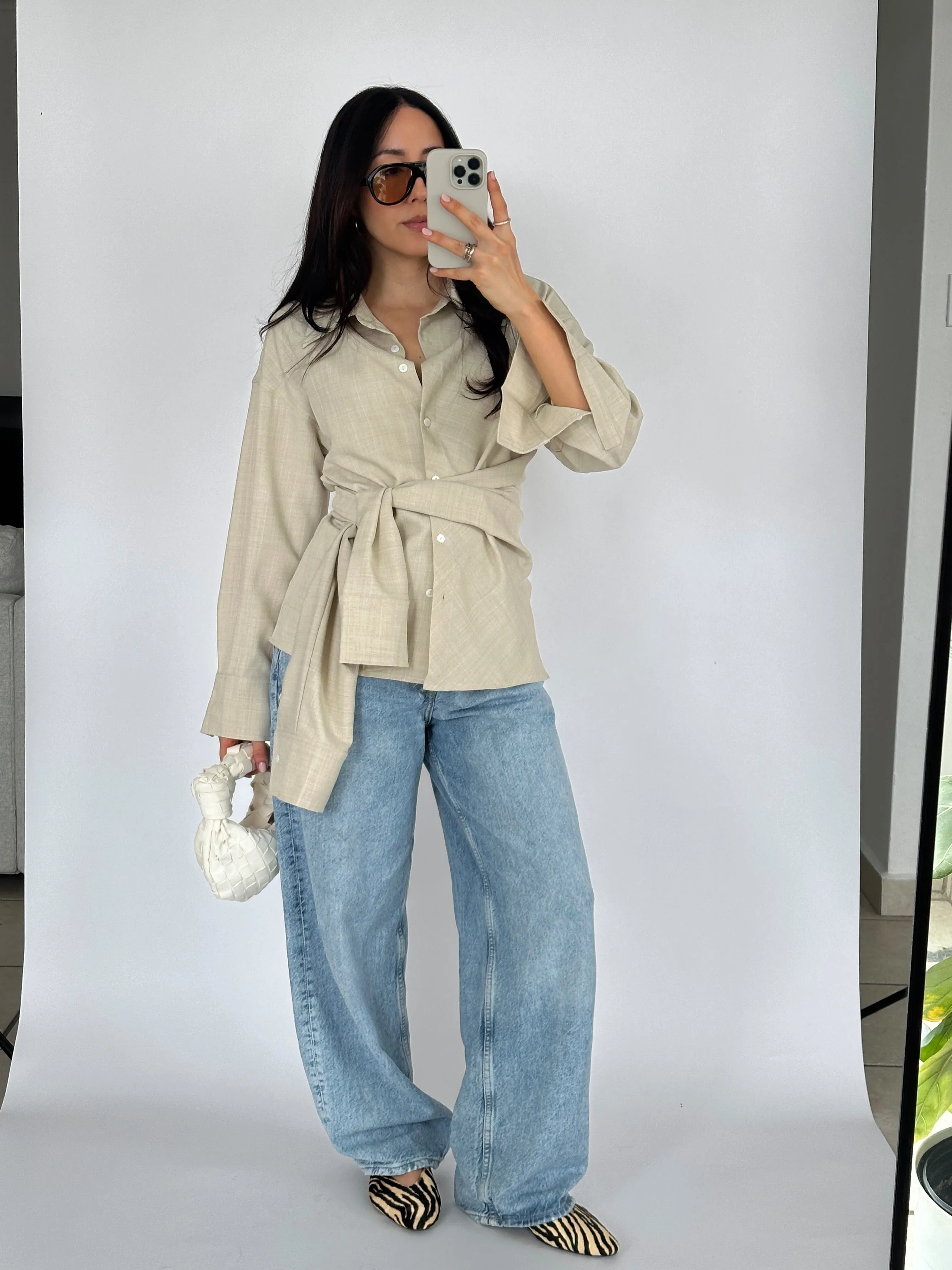 Wrap Button Down Shirt