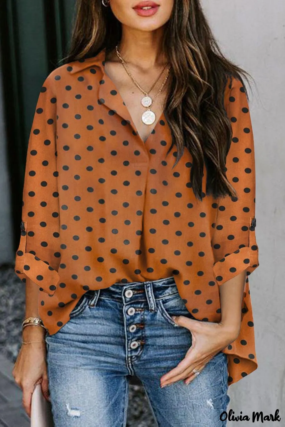 Xieyinshe - White Floral Button Down Long Sleeve Shirt