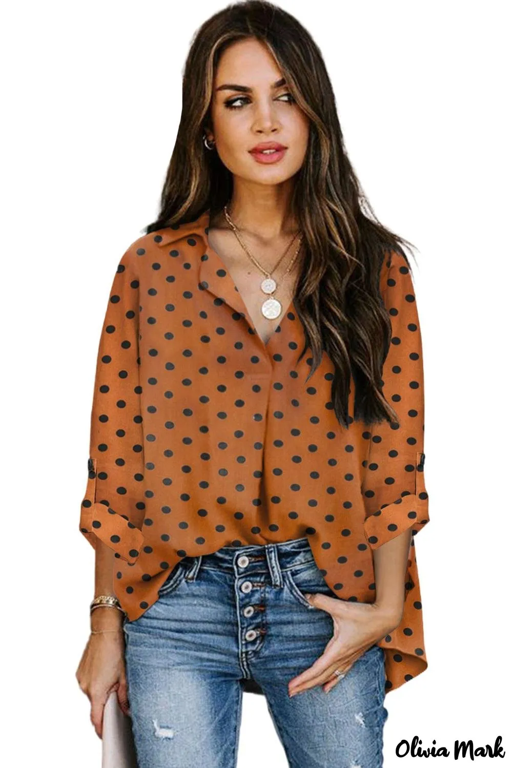 Xieyinshe - White Floral Button Down Long Sleeve Shirt