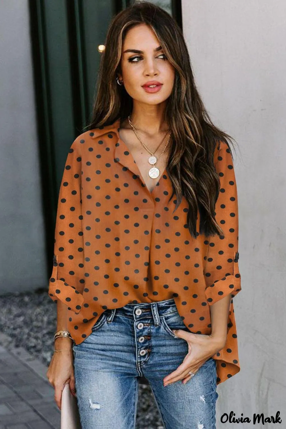 Xieyinshe - White Floral Button Down Long Sleeve Shirt
